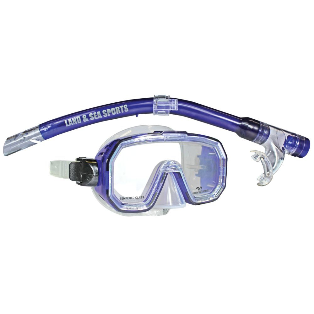 Land & Sea Kakadu Kids Silicone Snorkelling Set - Blue