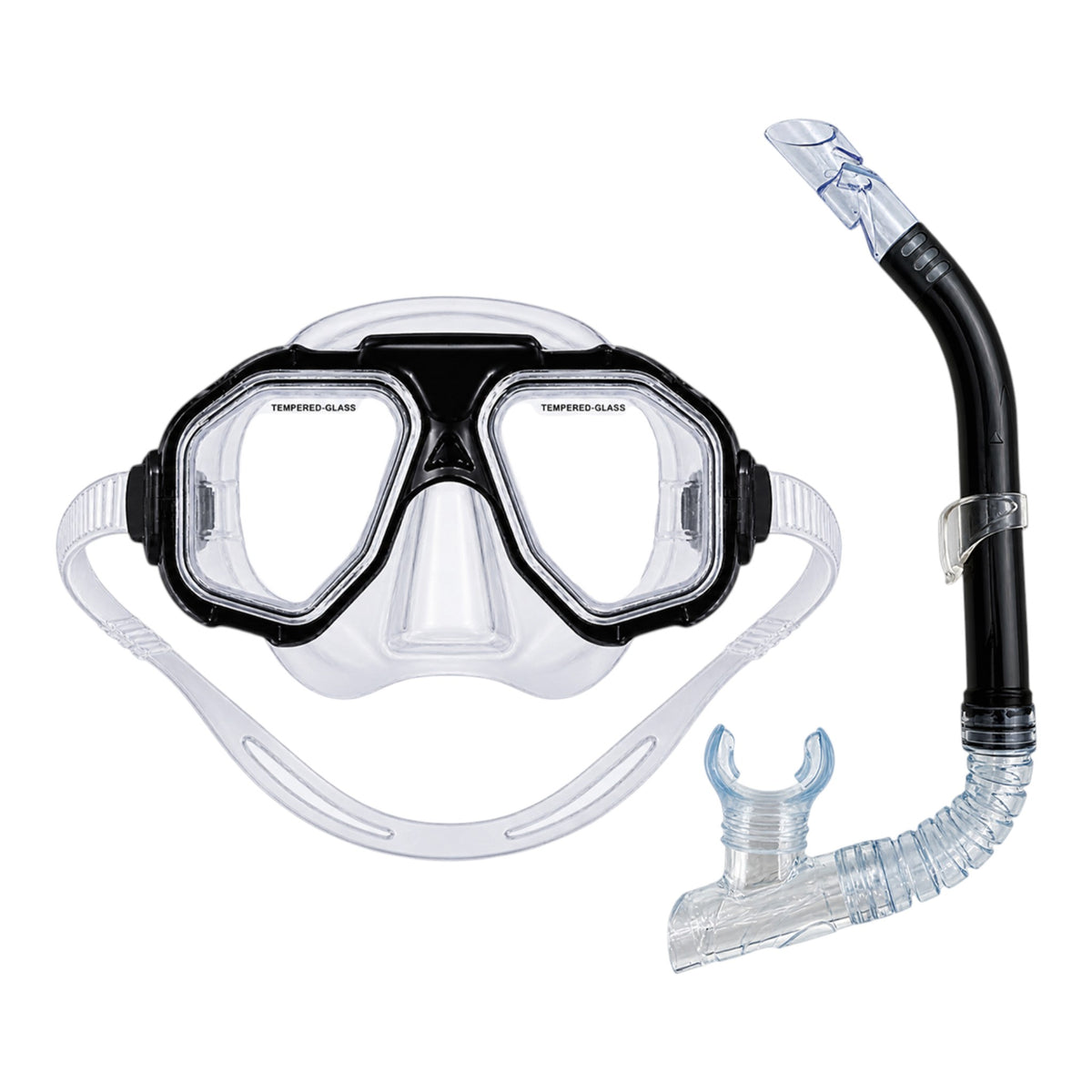 Land and Sea Dunk Island Mask and Snorkel Set - Black