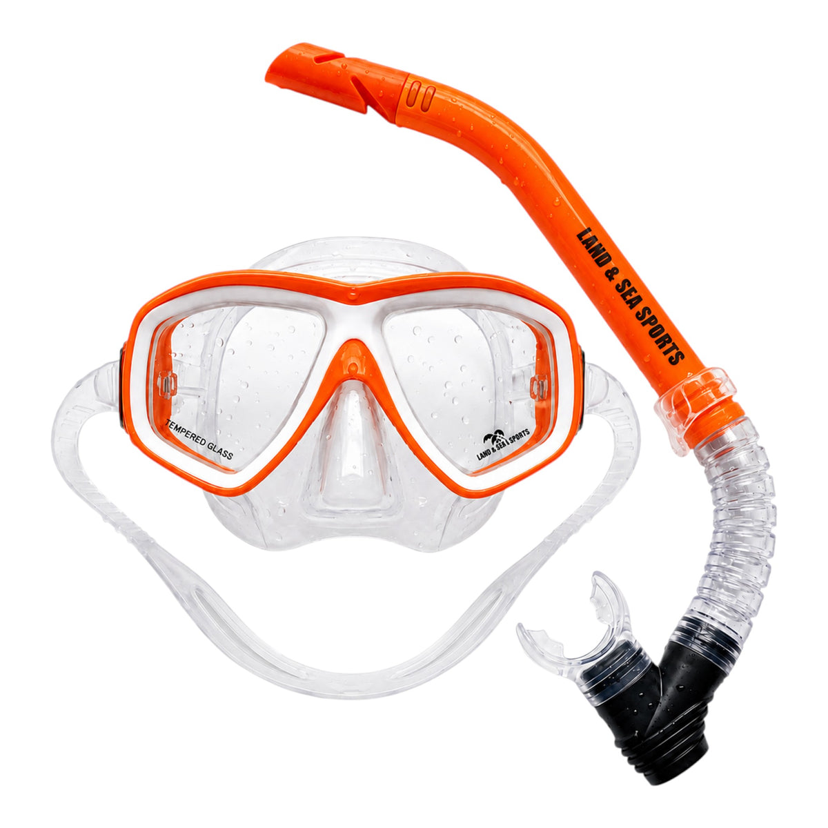 Land and Sea Clearwater Silicone Snorkelling Set - Orange