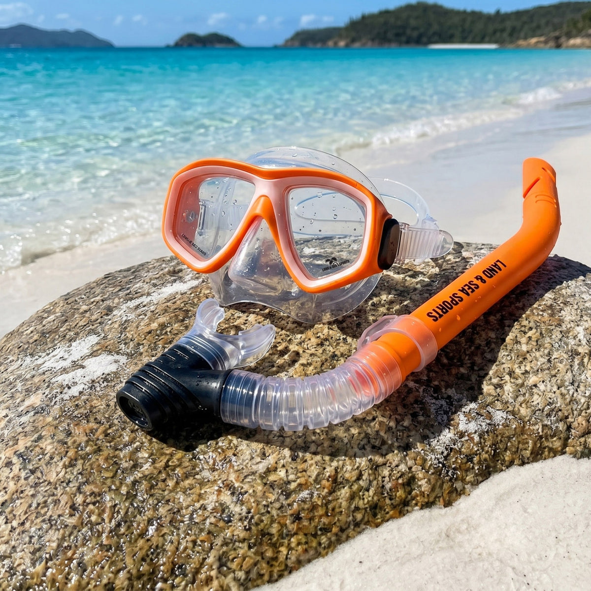 Land and Sea Clearwater Silicone Snorkelling Set - Orange