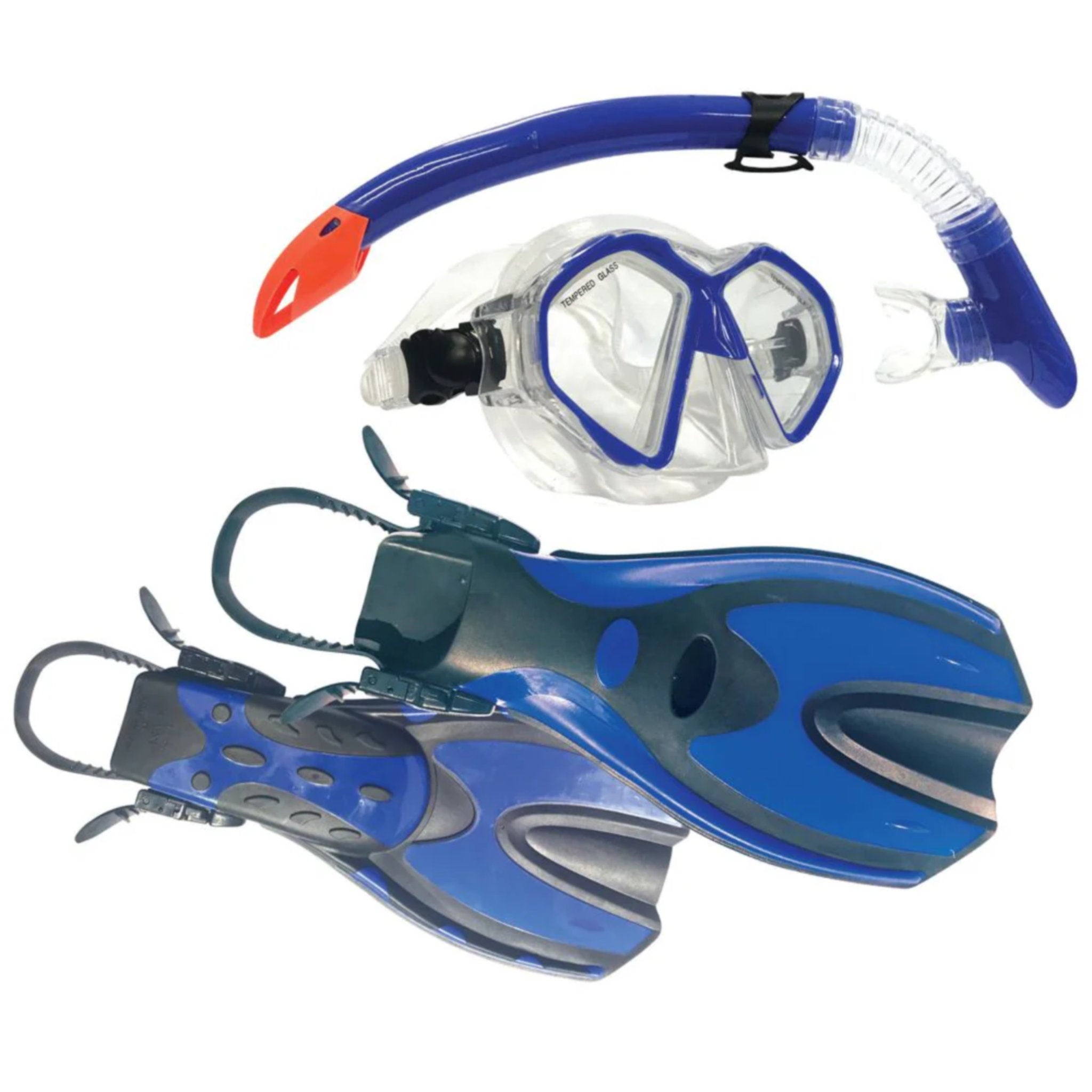 Porpoise Adjustable Adult Blue Snorkelling Set