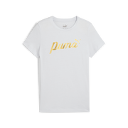 PUMA Ess+ Script Metallic Girls Tee