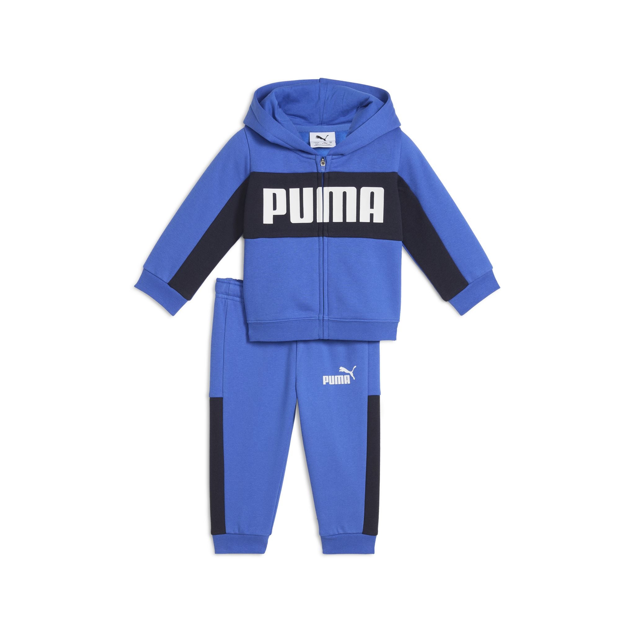PUMA Minicats Essentials Block Infants Hooded Set