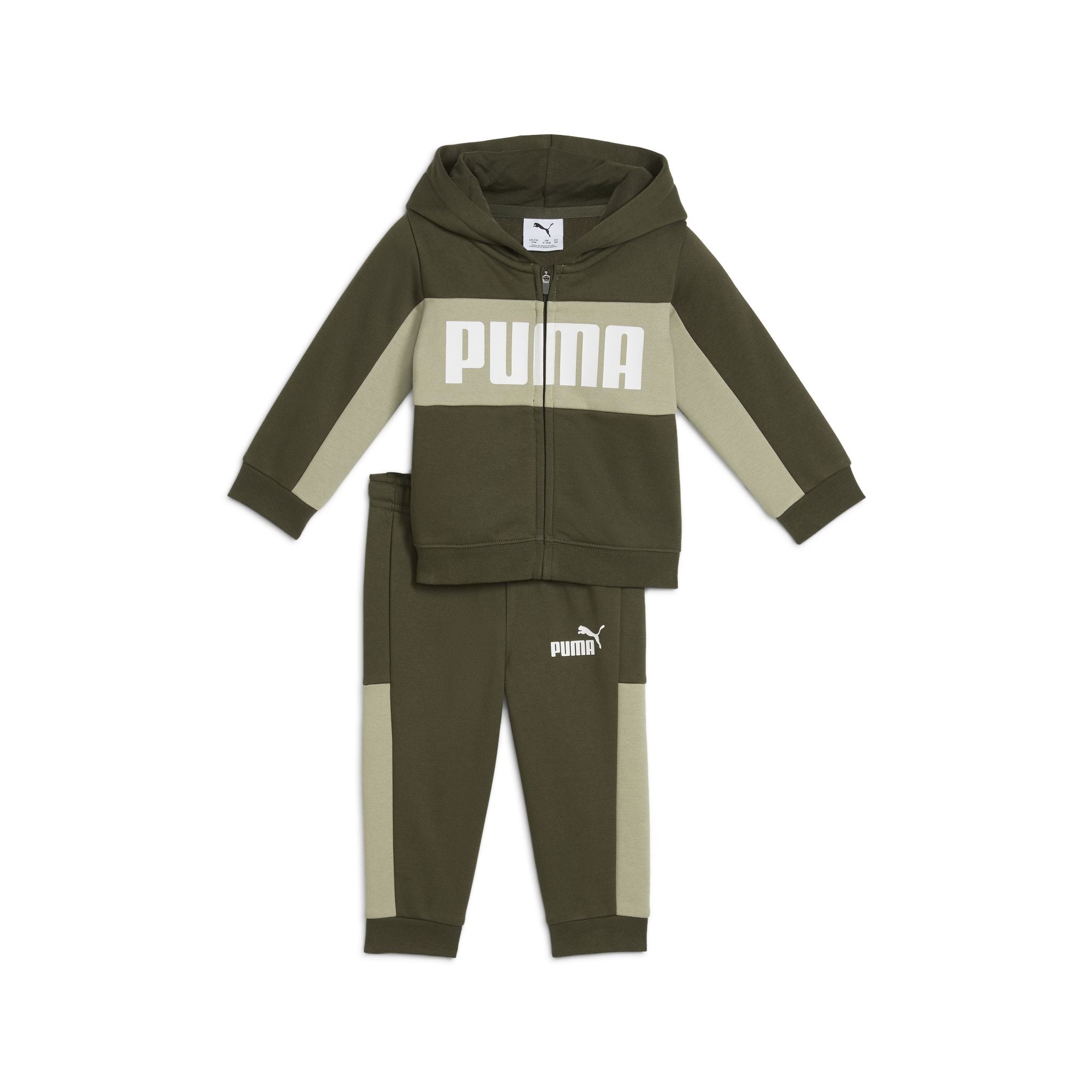 PUMA Minicats Essentials Block Infants Hooded Set