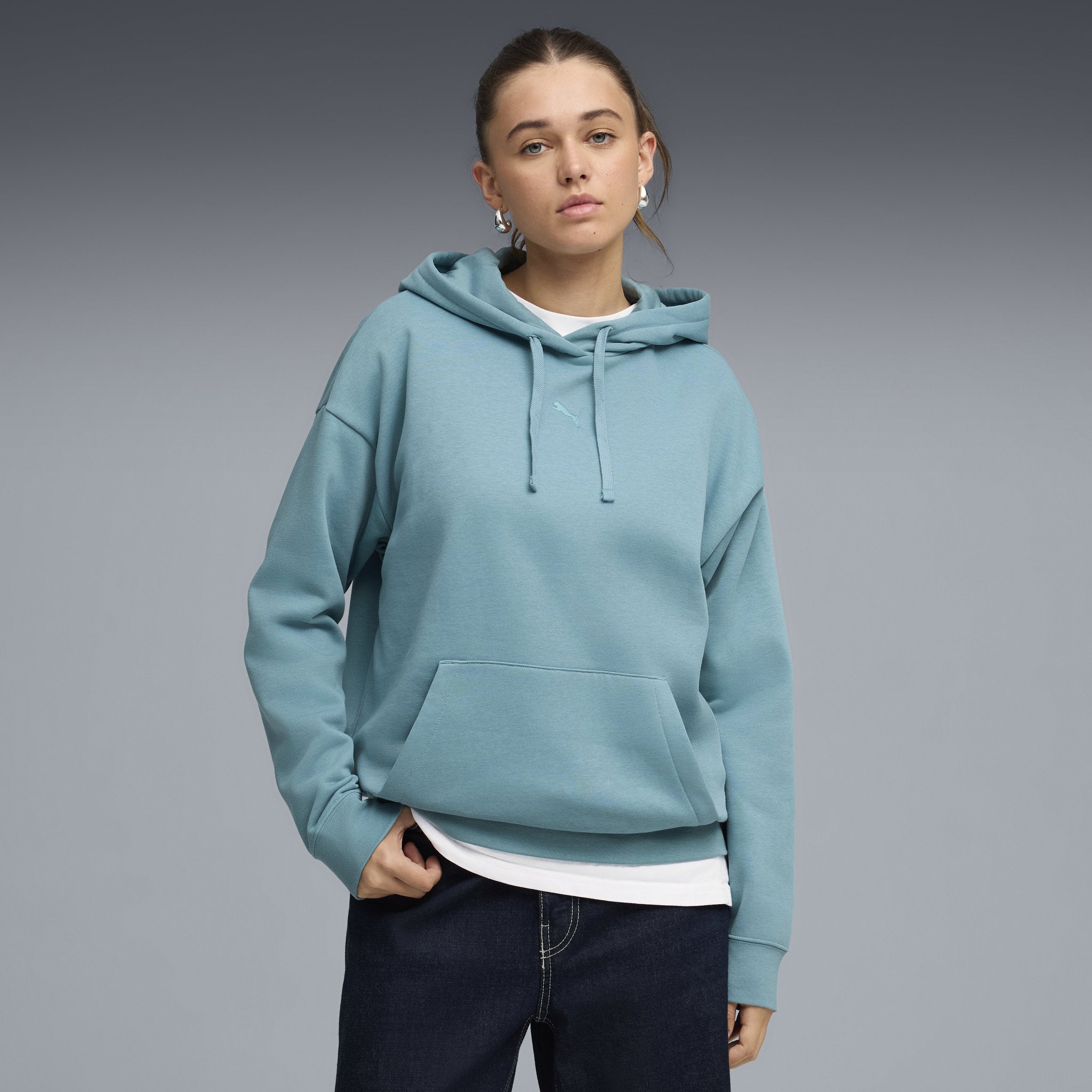 PUMA Essentials Cat Logo Womens Relaxed Hoodie