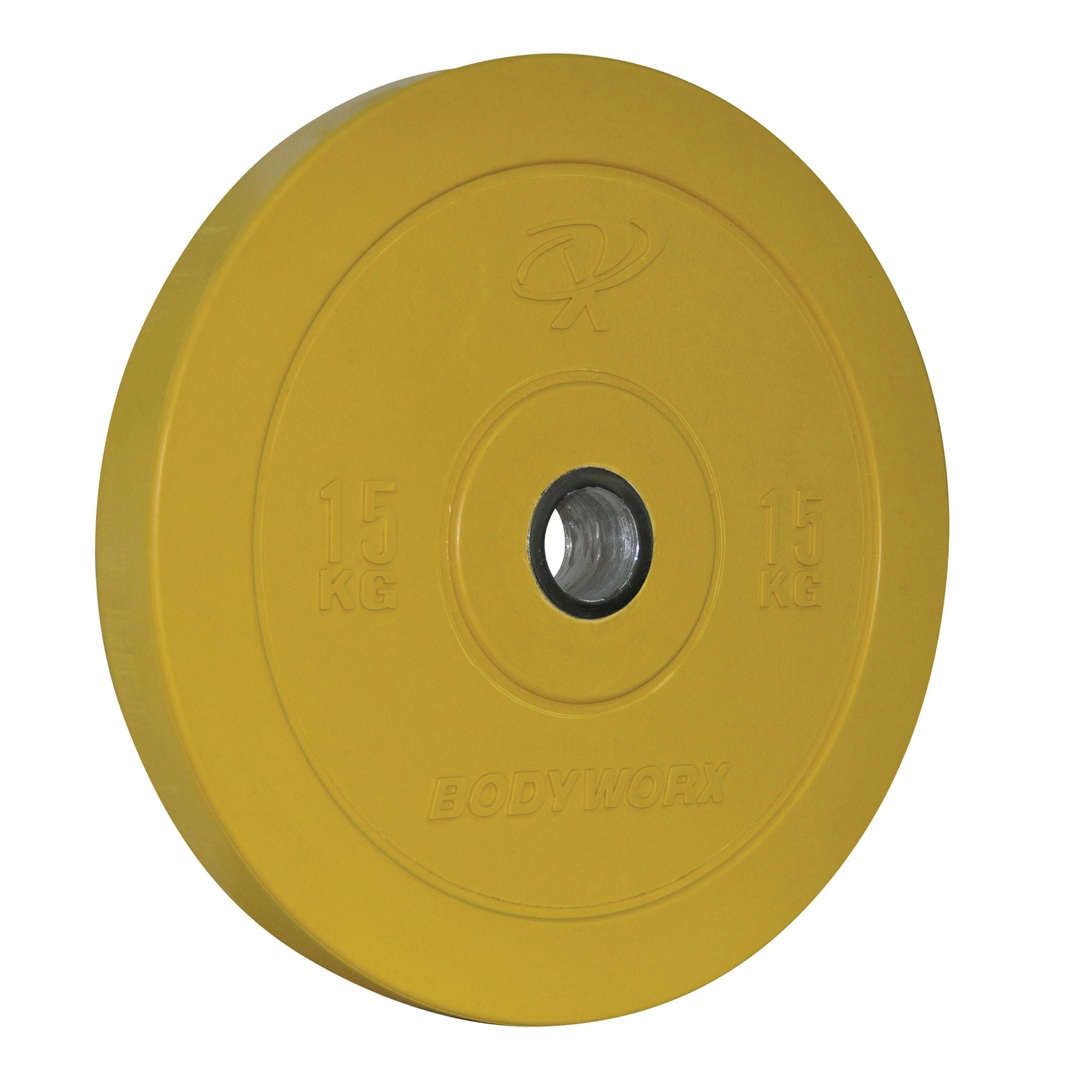 Bodyworx Rubber Coloured Olympic Bumper Plate - 15kg