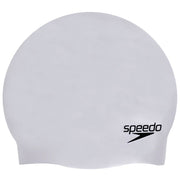 Grey, Speedo Plain Moulded Silicone Cap Img 2 | SportsPower