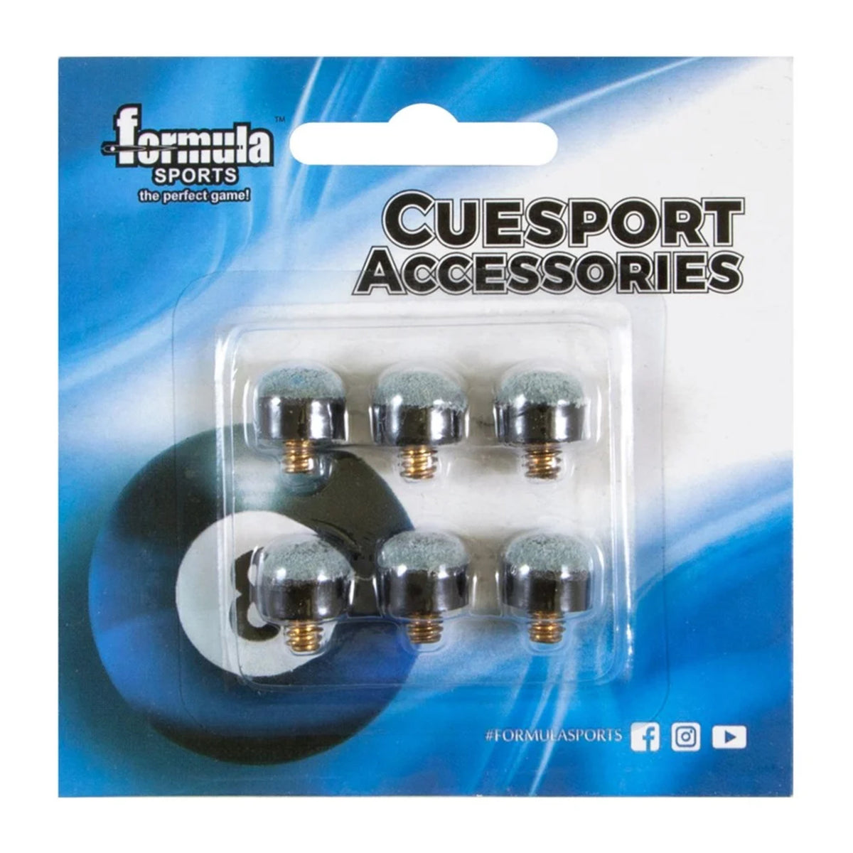 Formula Sports Blue Leather Screw In Tips