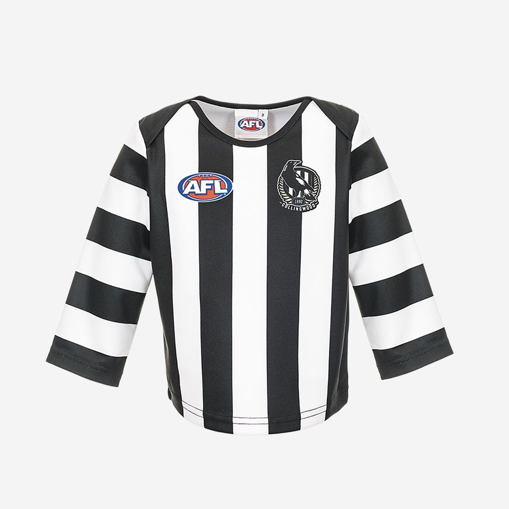 AFL Collingwood Magpies Toddlers Replica Long Sleeve Jersey