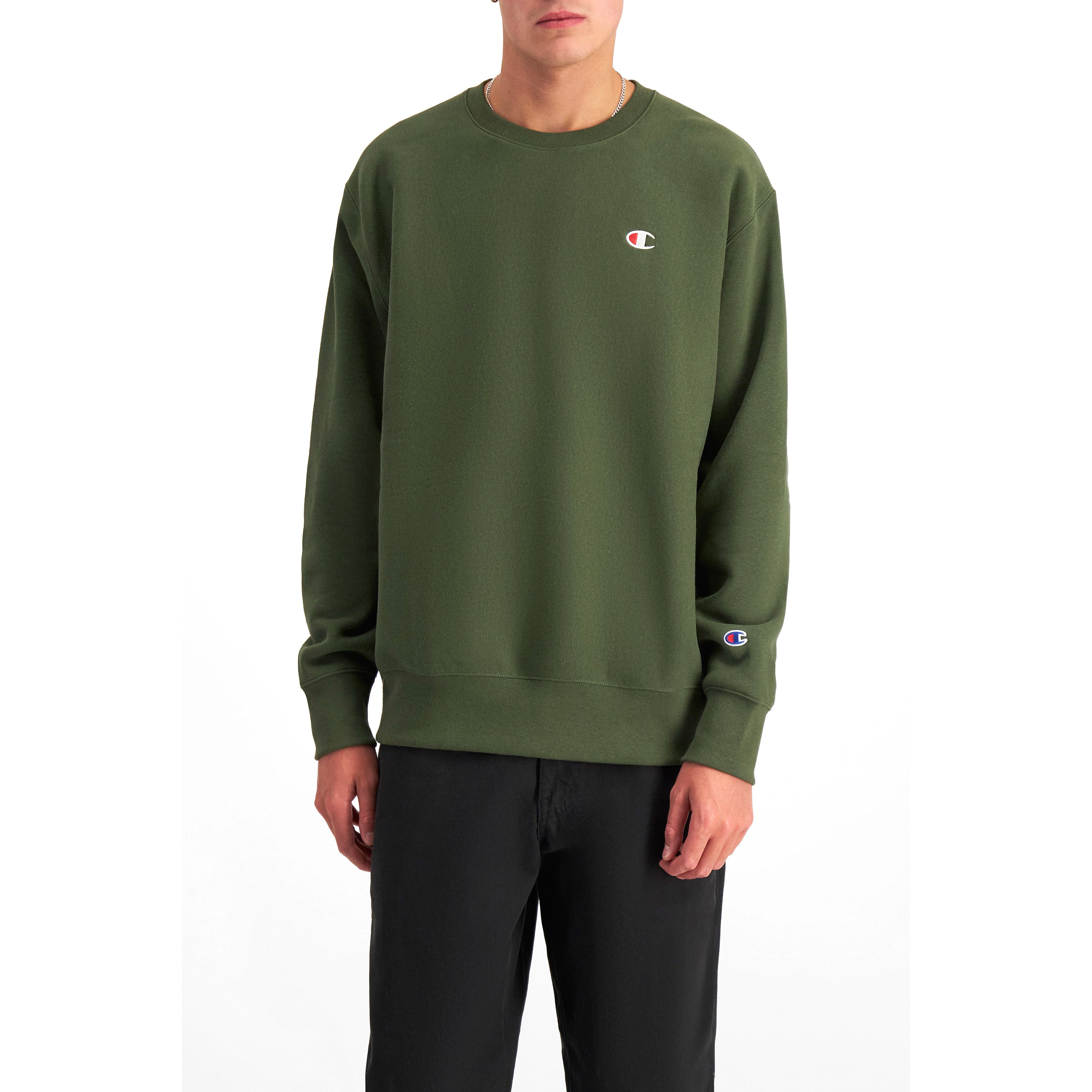 Champion Reverse Weave Mens C Logo Crew
