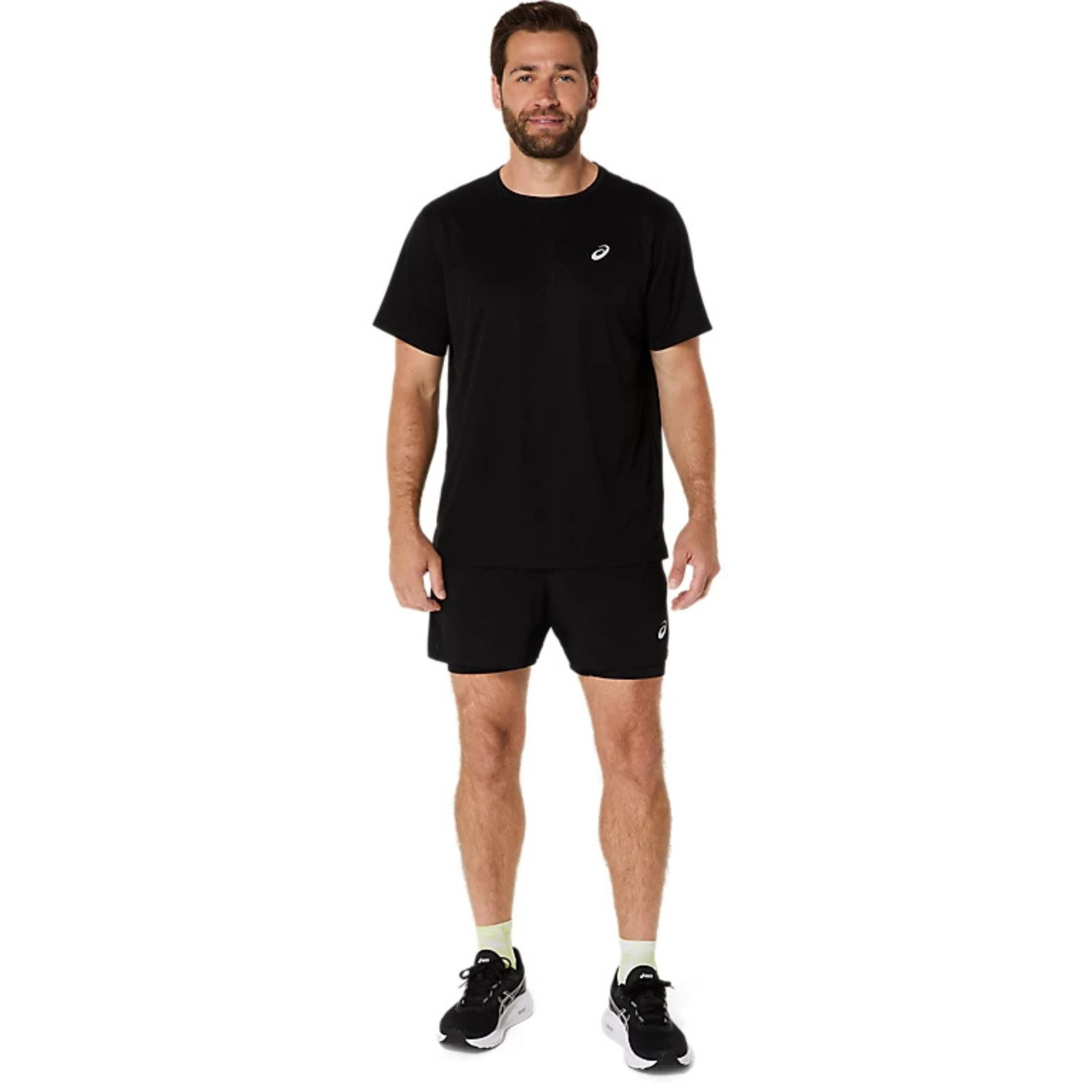 ASICS Silver 2-In-1 5 Inch Mens Running Shorts