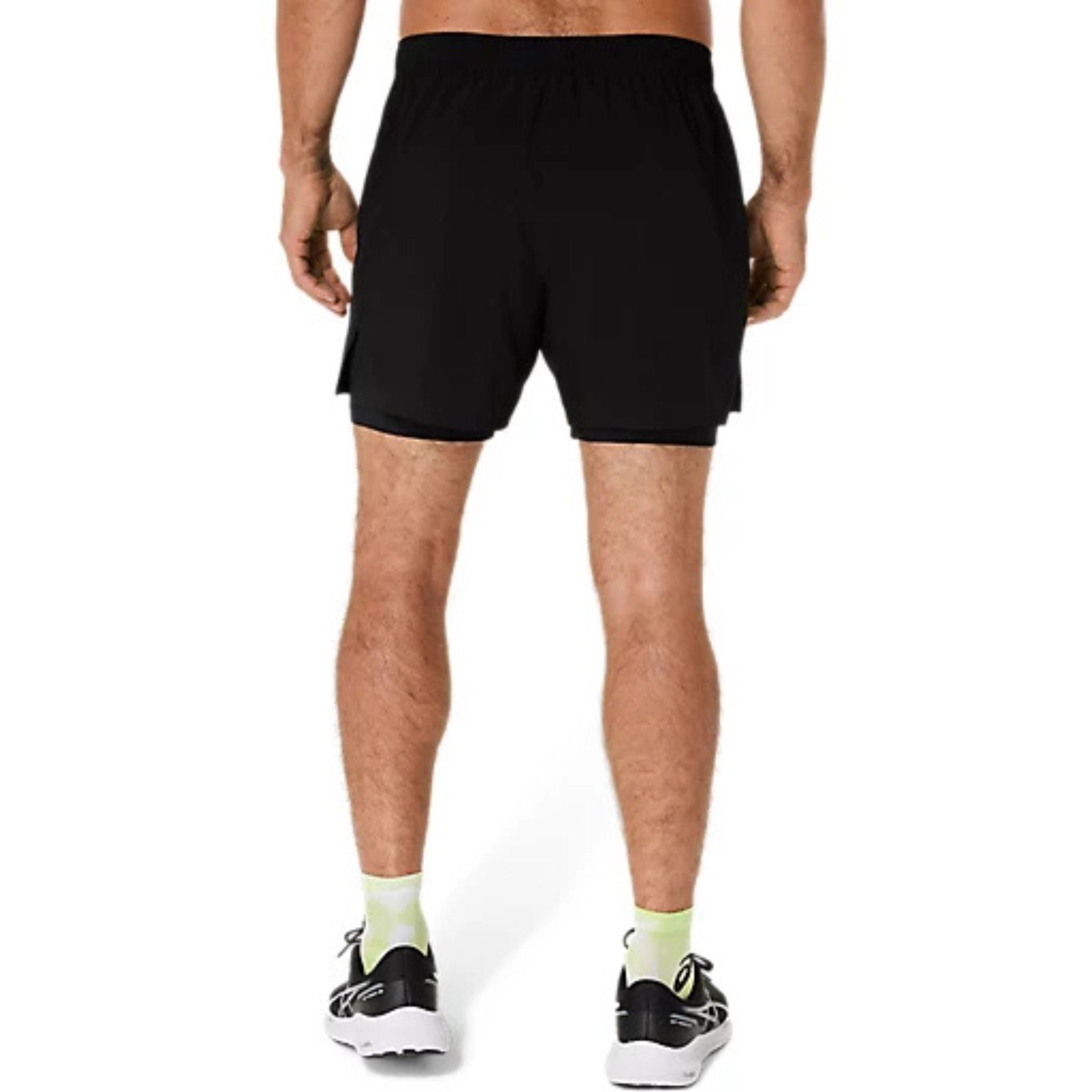 ASICS Silver 2-In-1 5 Inch Mens Running Shorts