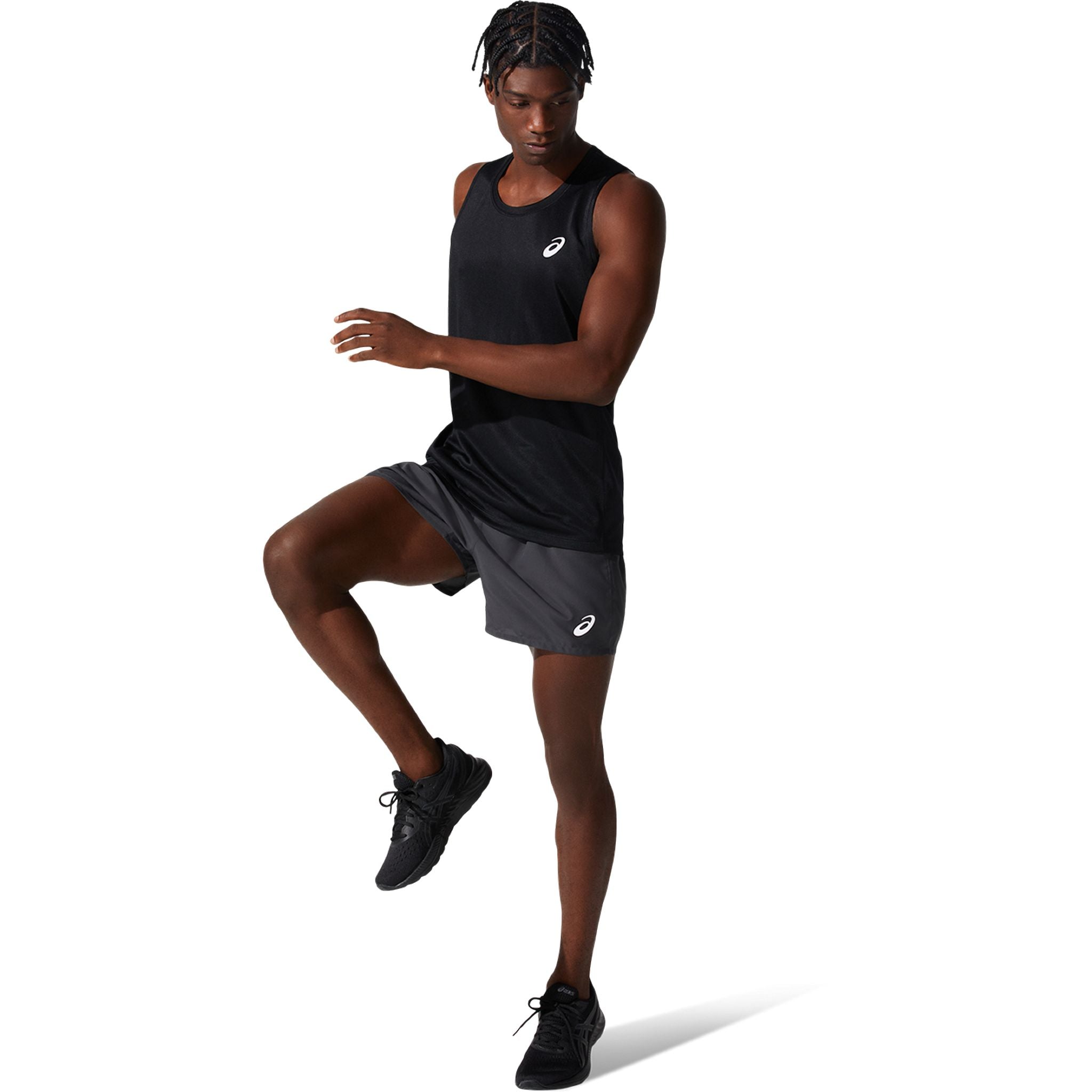ASICS Silver Mens Running Tank