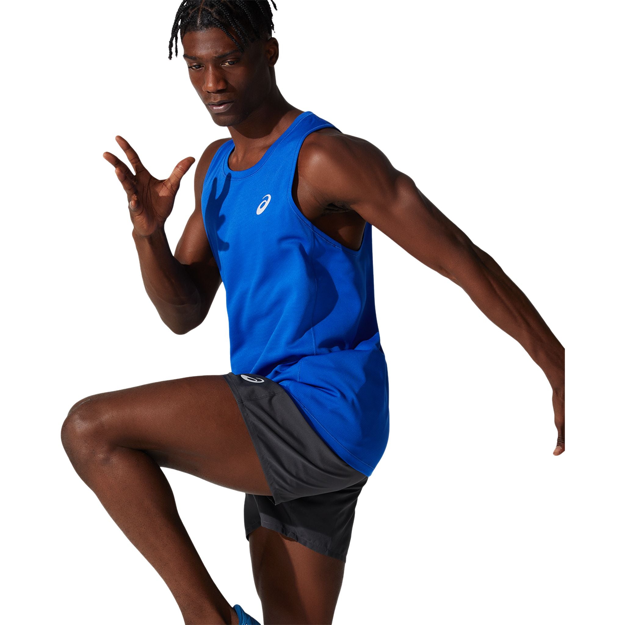 ASICS Silver Mens Running Tank
