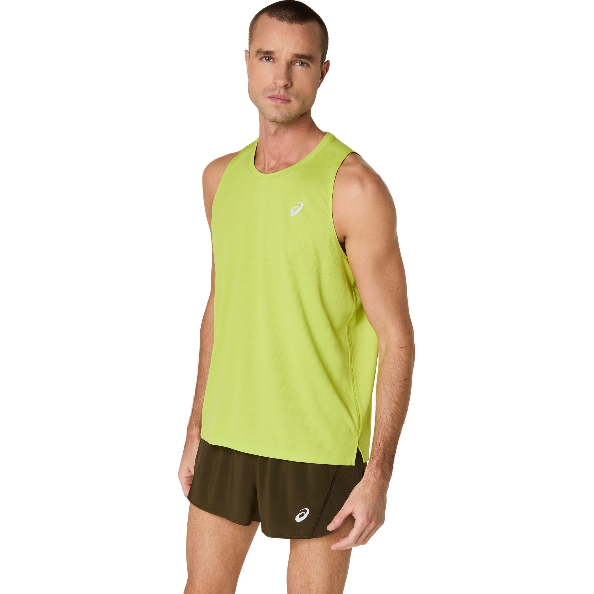 ASICS Silver Mens Running Tank