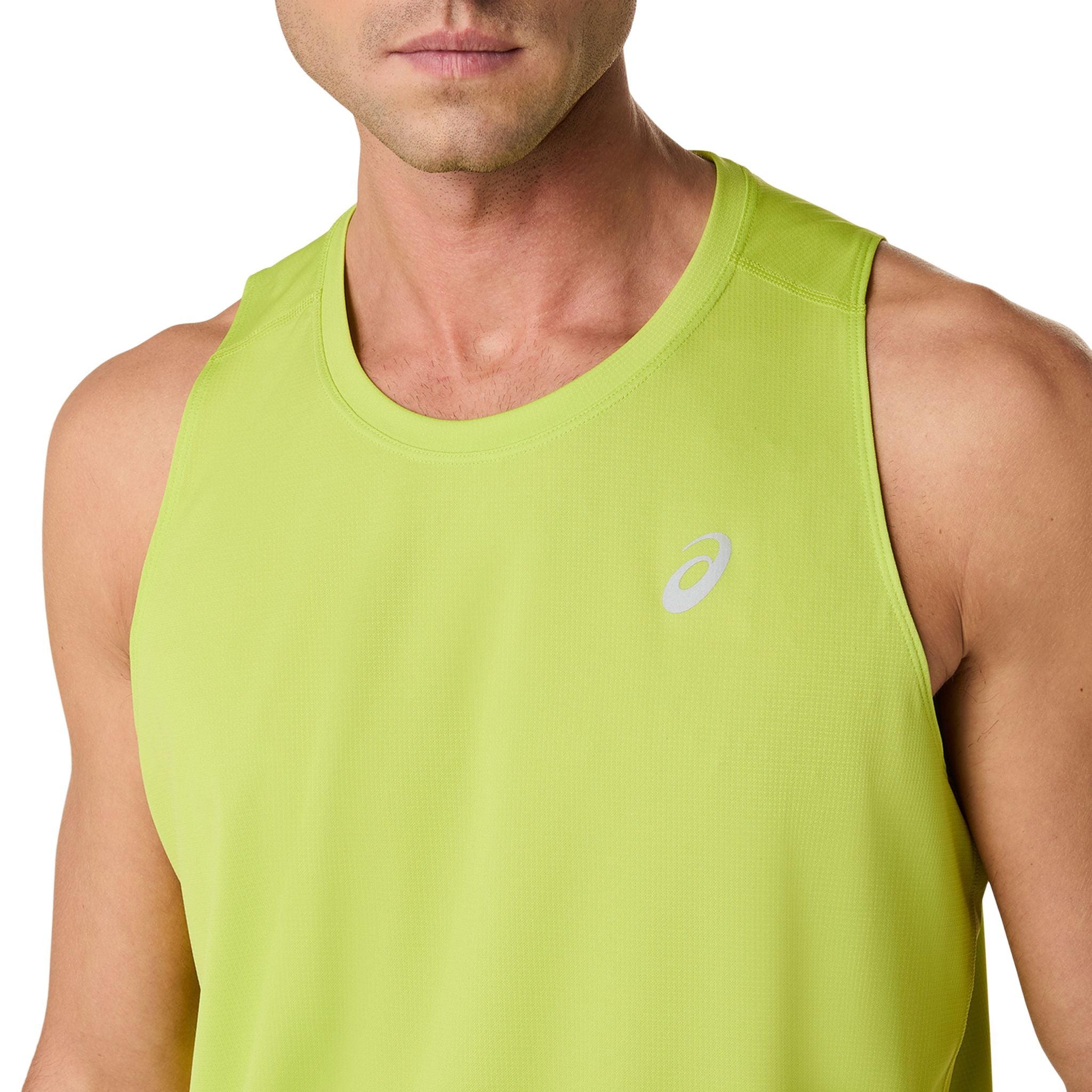 ASICS Silver Mens Running Tank
