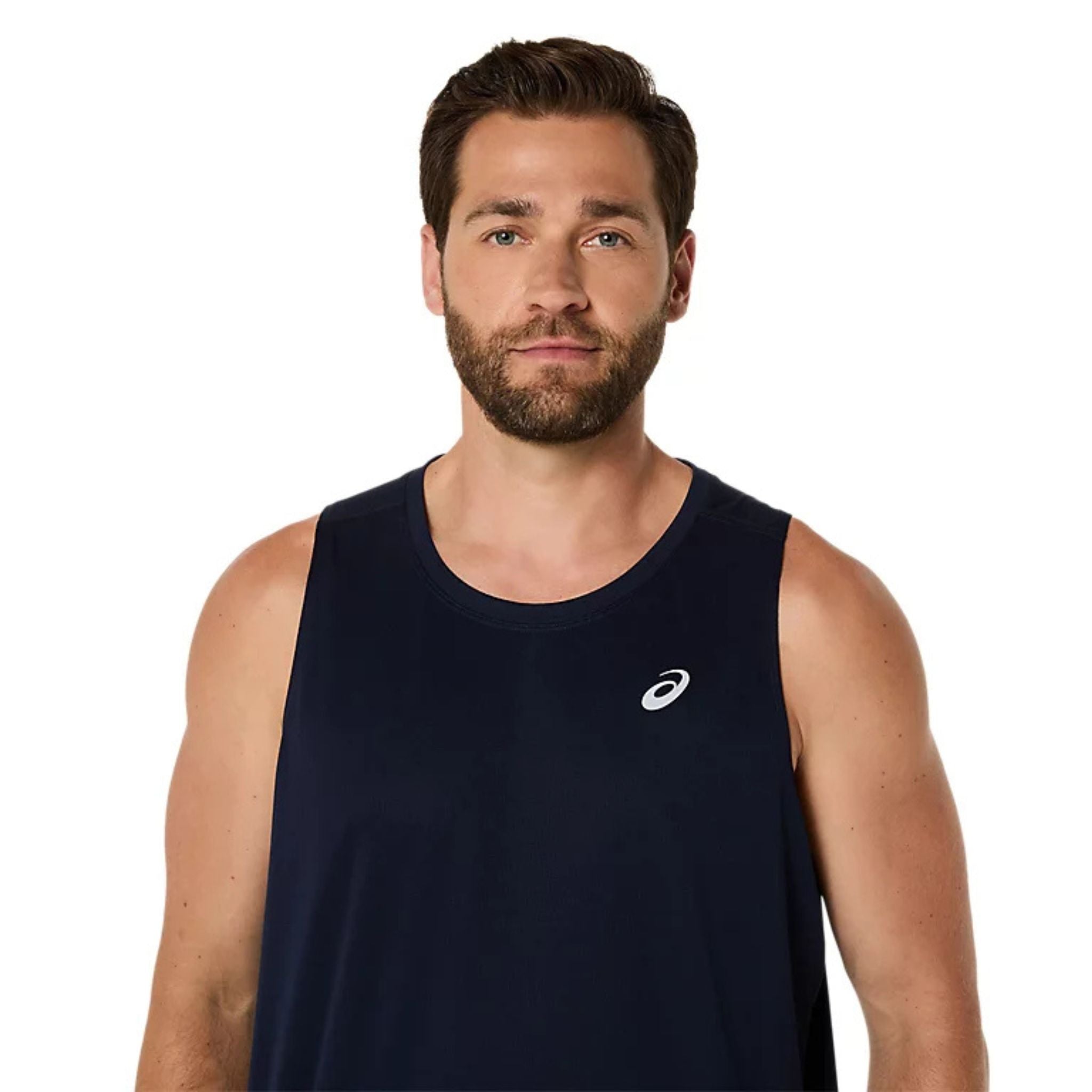 ASICS Silver Mens Running Tank