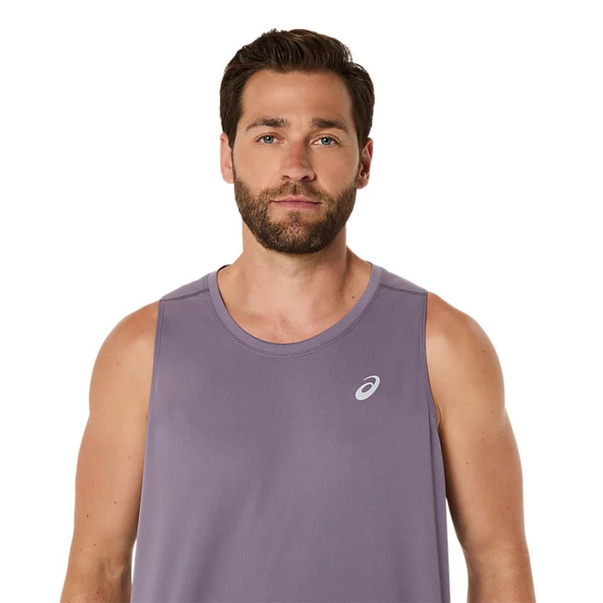 ASICS Silver Mens Running Tank