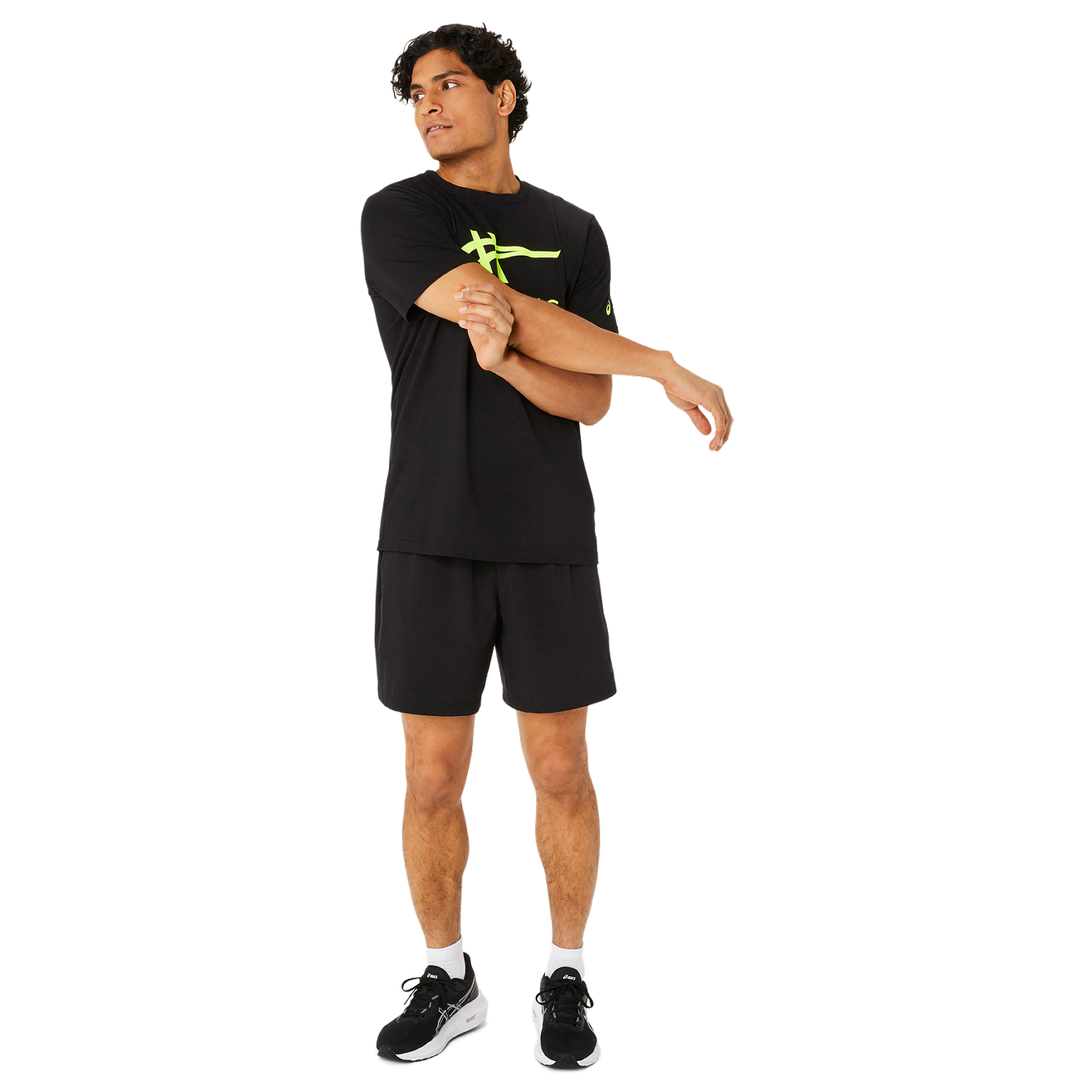 ASICS Stripe Logo Graphic Mens Tee