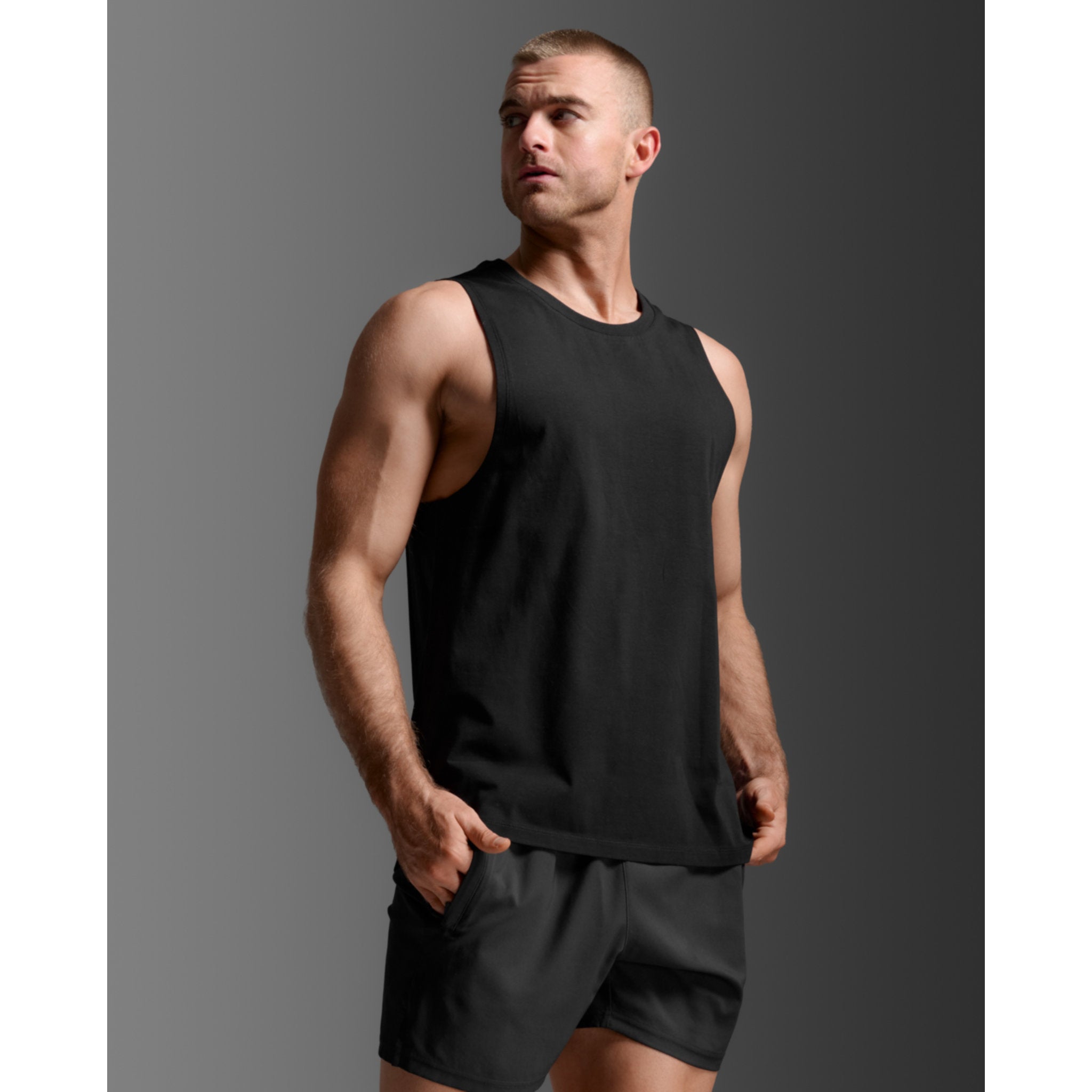 2XU Motion Cotton Flex Mens Tank