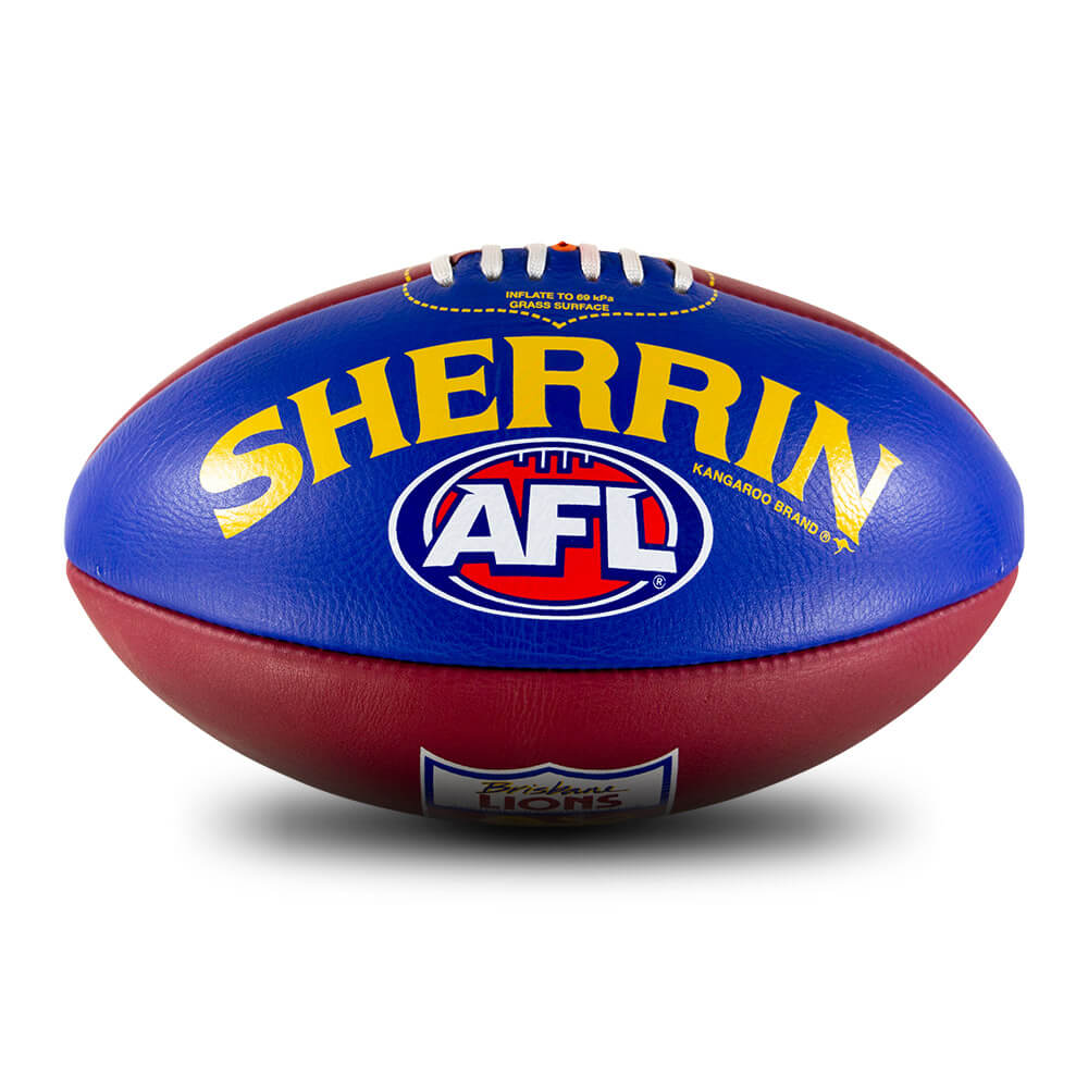Sherrin AFL Brisbane Lions Leather Ball