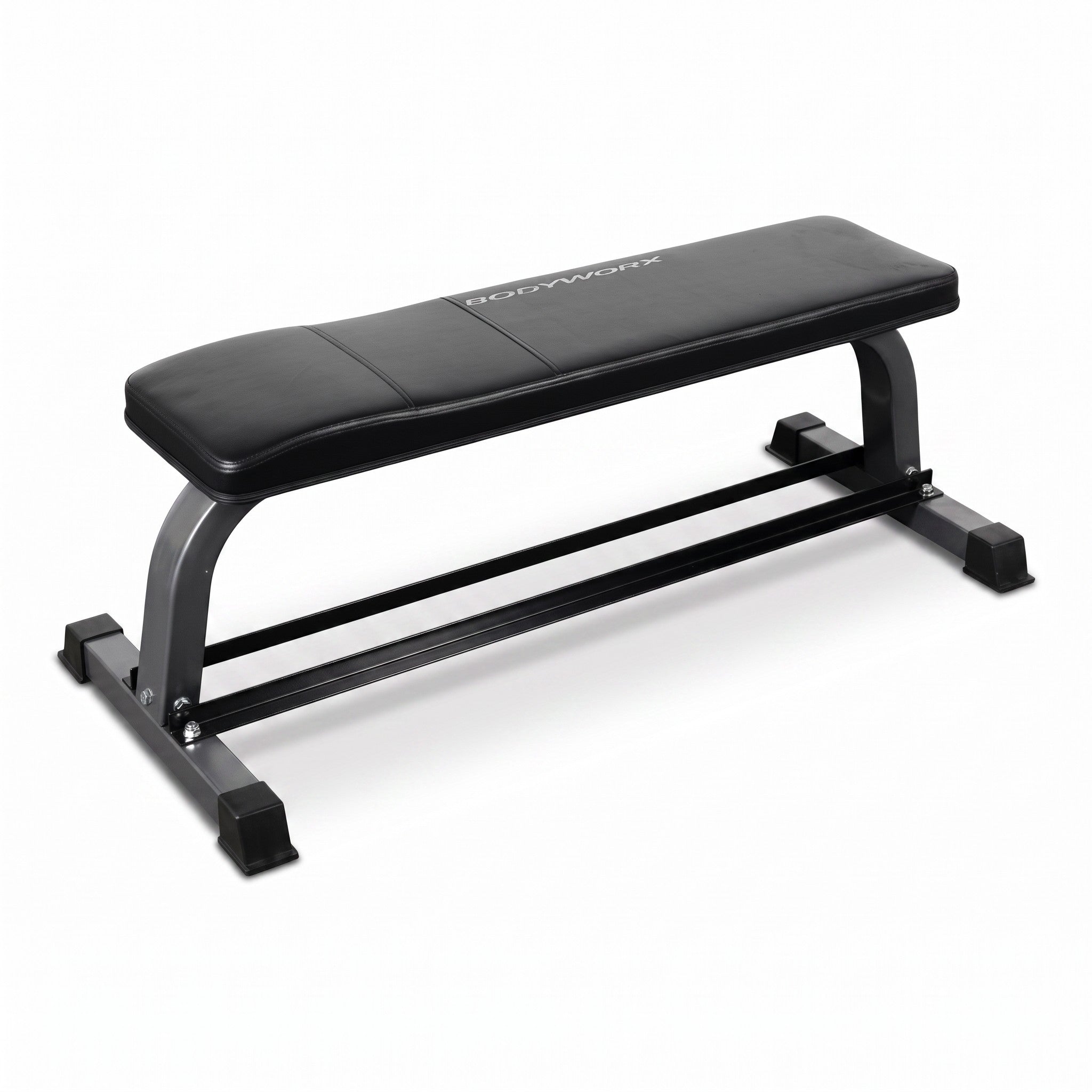 Bodyworx Flat Bench With Dumbell Rack