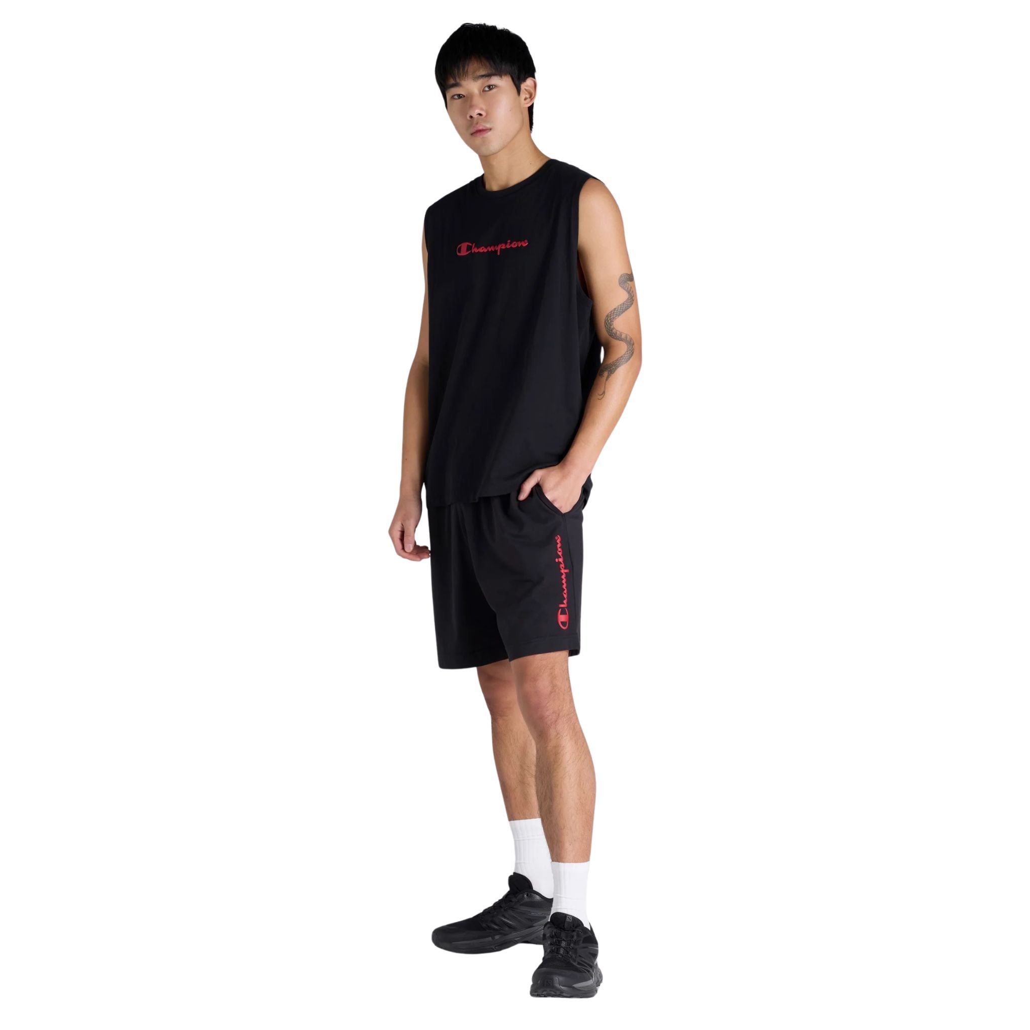 Champion Puff Script Mens Jersey Shorts