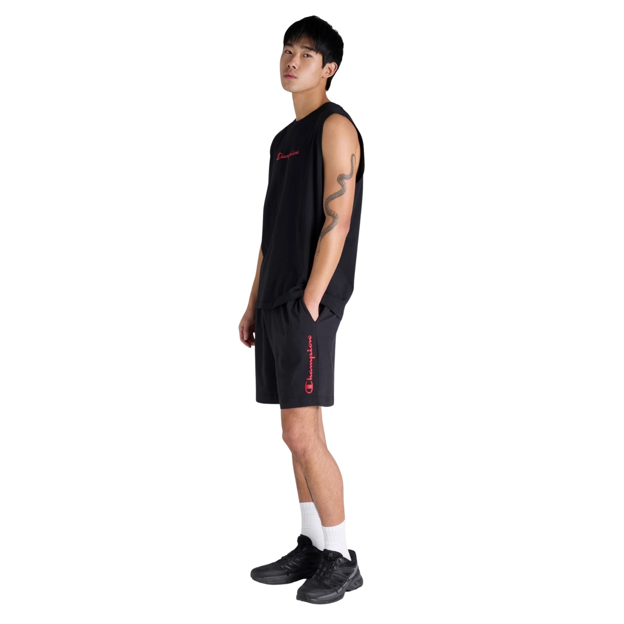 Champion Puff Script Mens Jersey Shorts