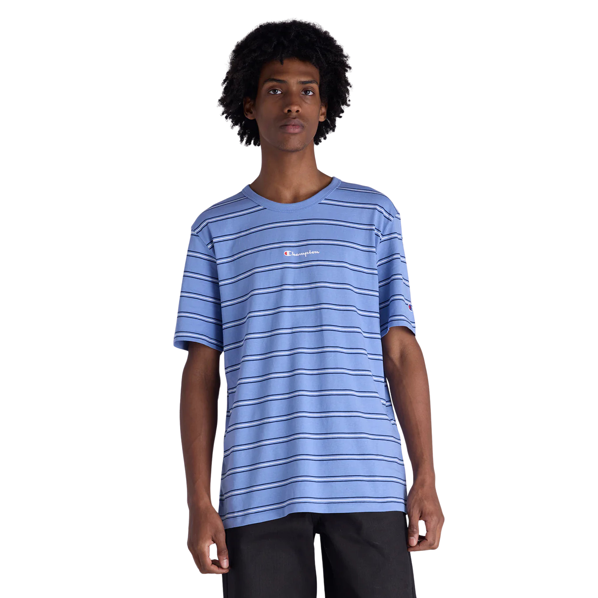 Champion Script Stripe Mens Tee