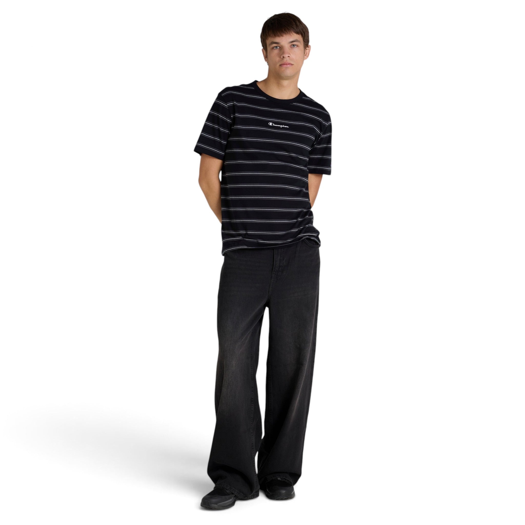 Champion Script Stripe Mens Tee
