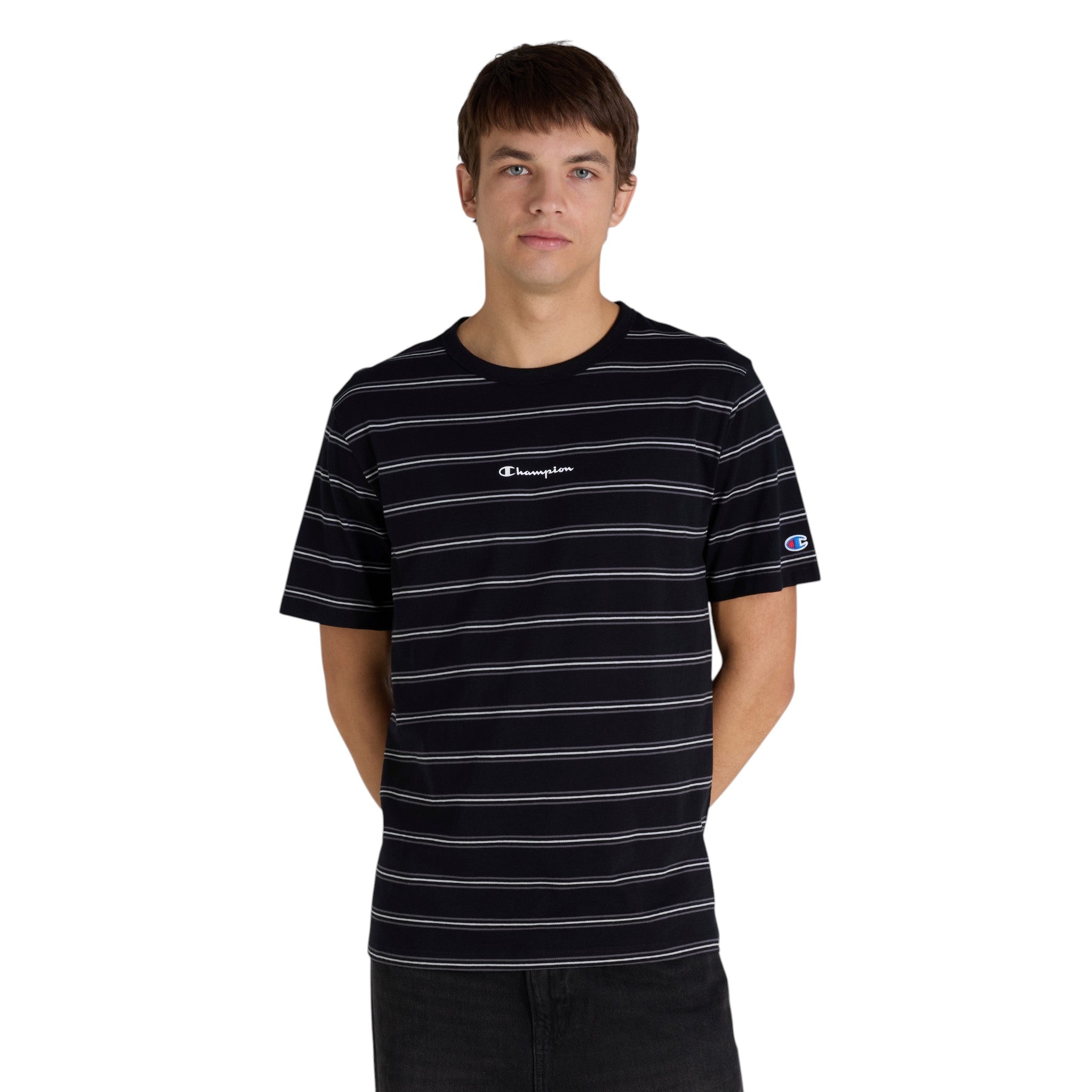 Champion Script Stripe Mens Tee