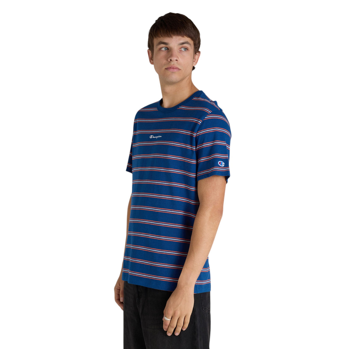 Champion Script Stripe Mens Tee