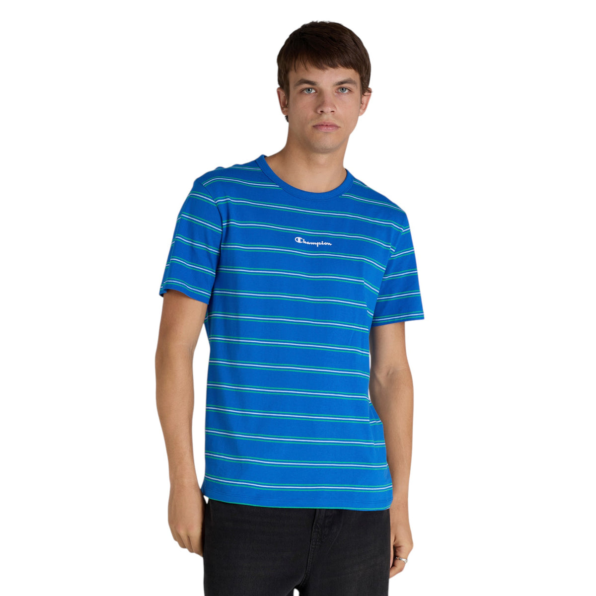 Champion Script Stripe Mens Tee