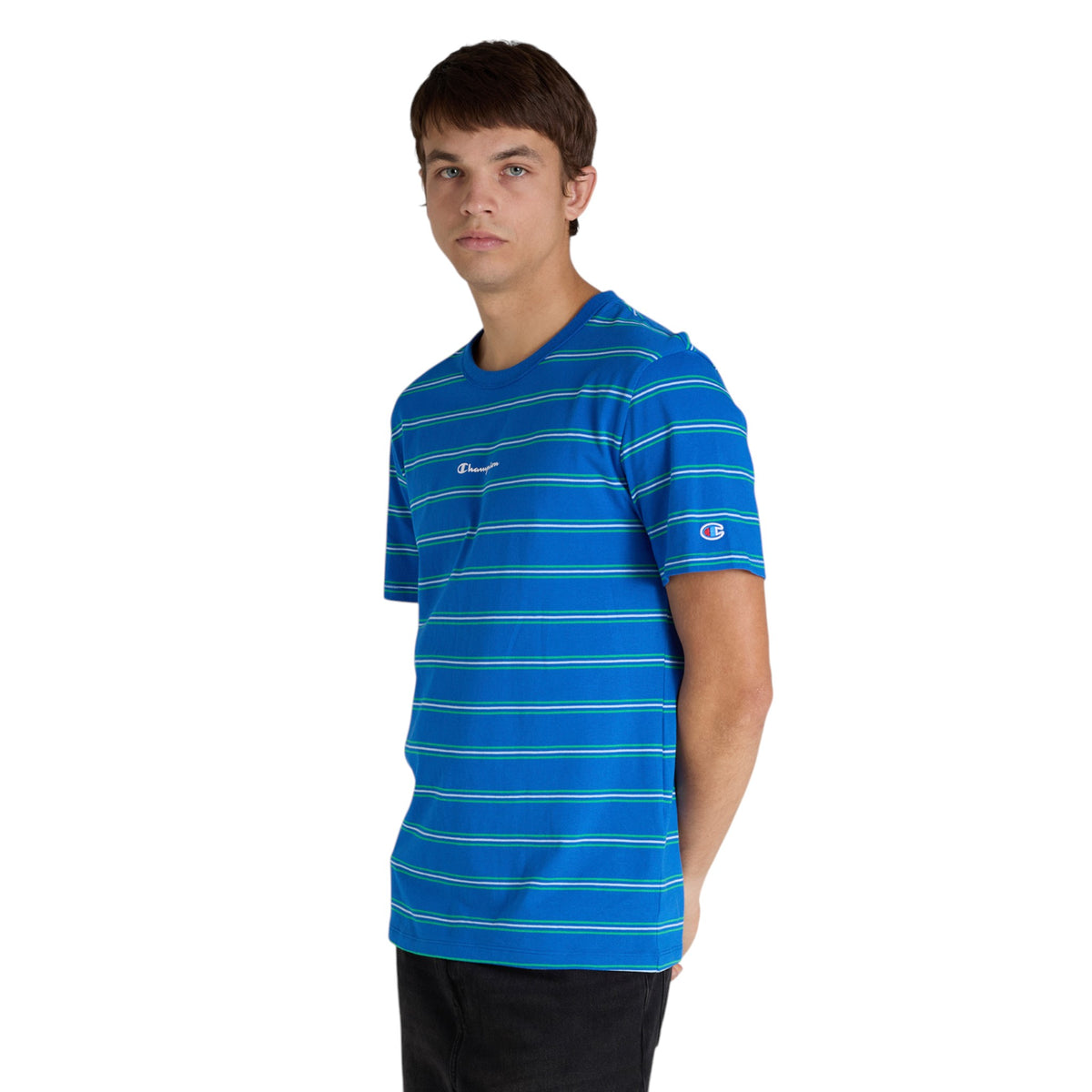Champion Script Stripe Mens Tee