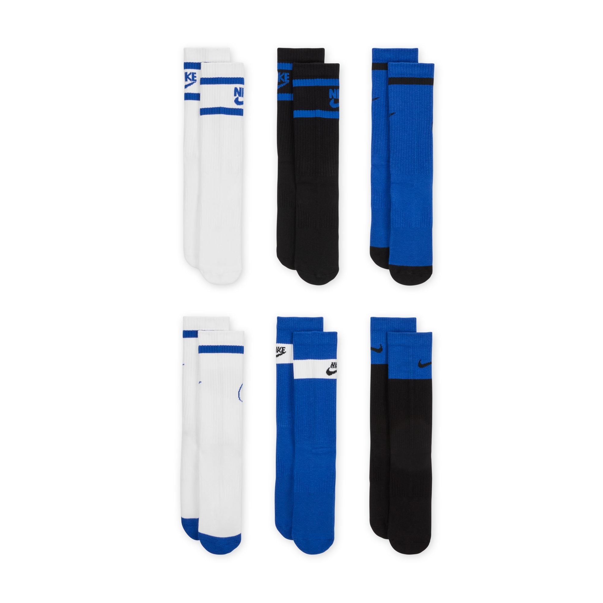 Nike Everyday Kids Cushioned Crew Socks 6 Pack