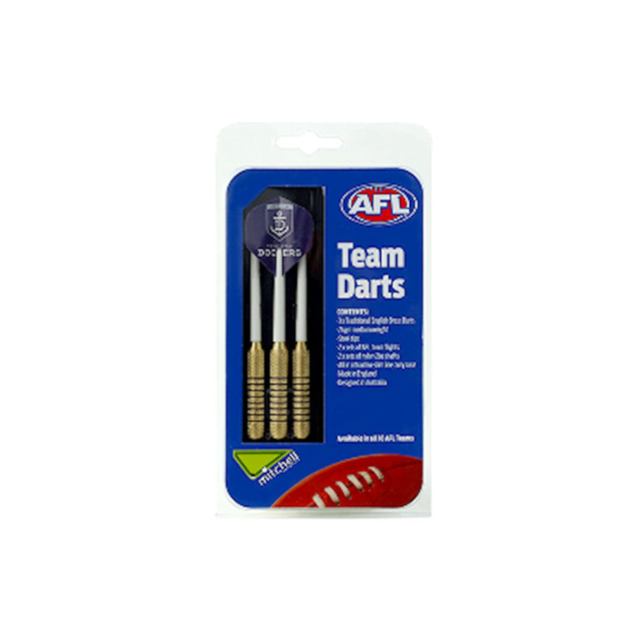 AFL Fremantle Dockers Brass Darts 3pk
