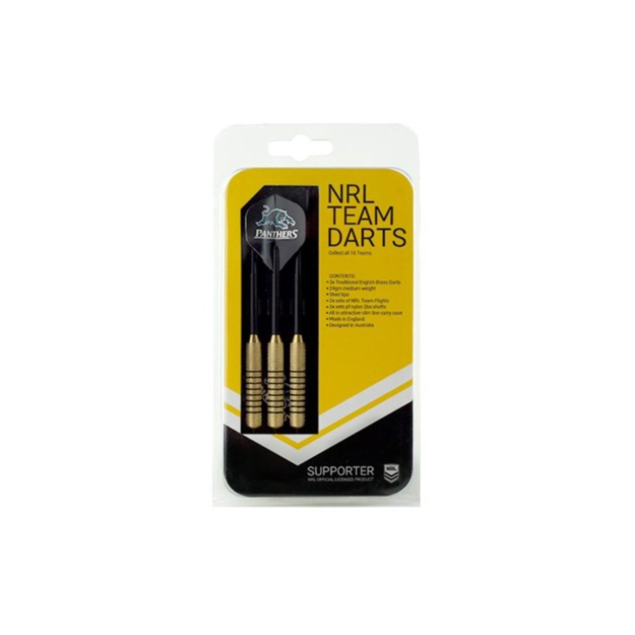 NRL Penrith Panthers Brass Darts 3pk