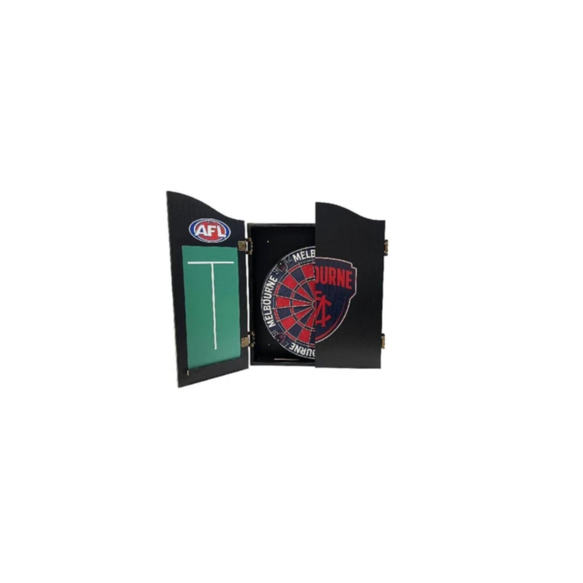 AFL Dartboard and Cabinet Set - Melbourne Demons