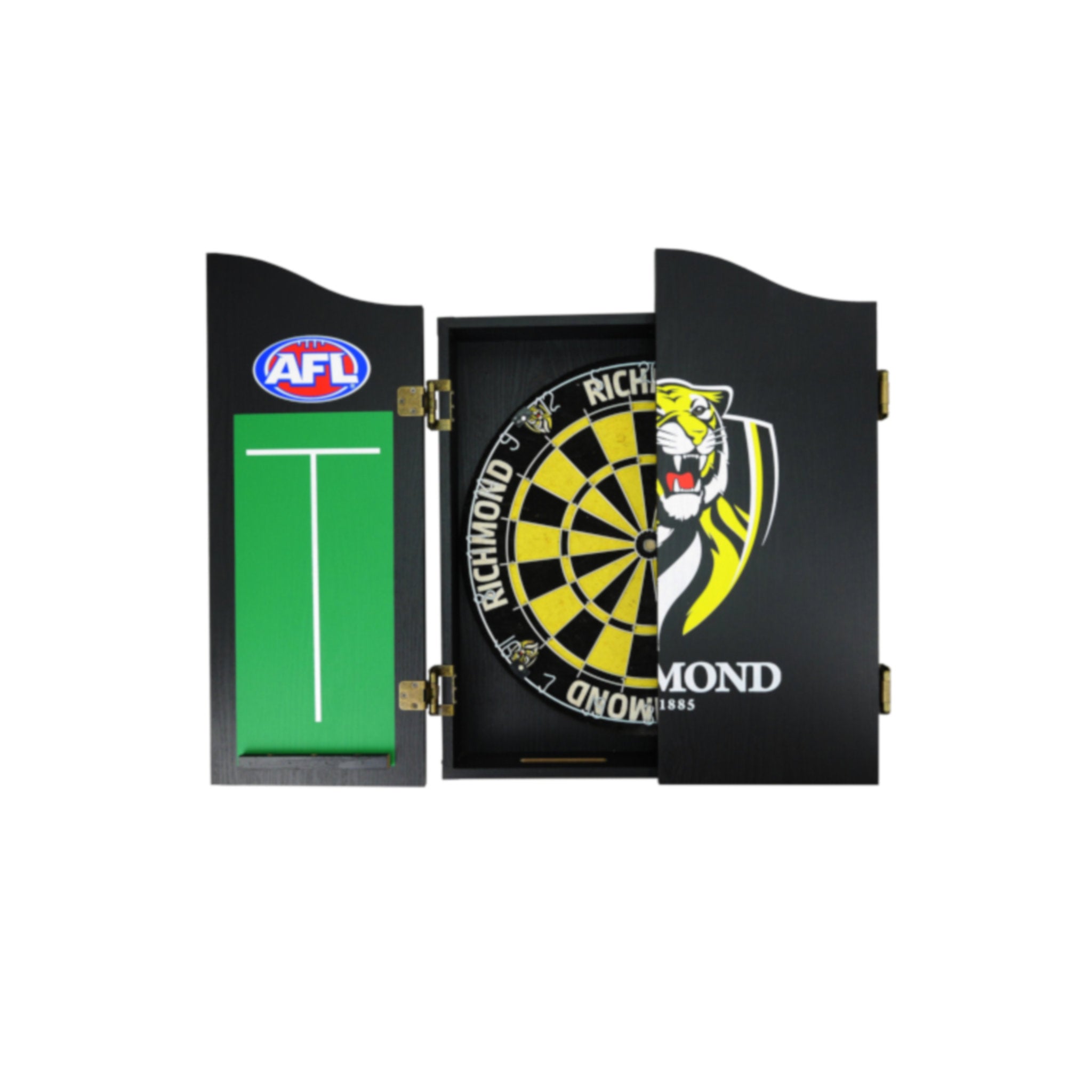 AFL Dartboard and Cabinet Set - Richmond Tigers