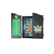NRL Dartboard and Cabinet Set - Gold Coast Titans