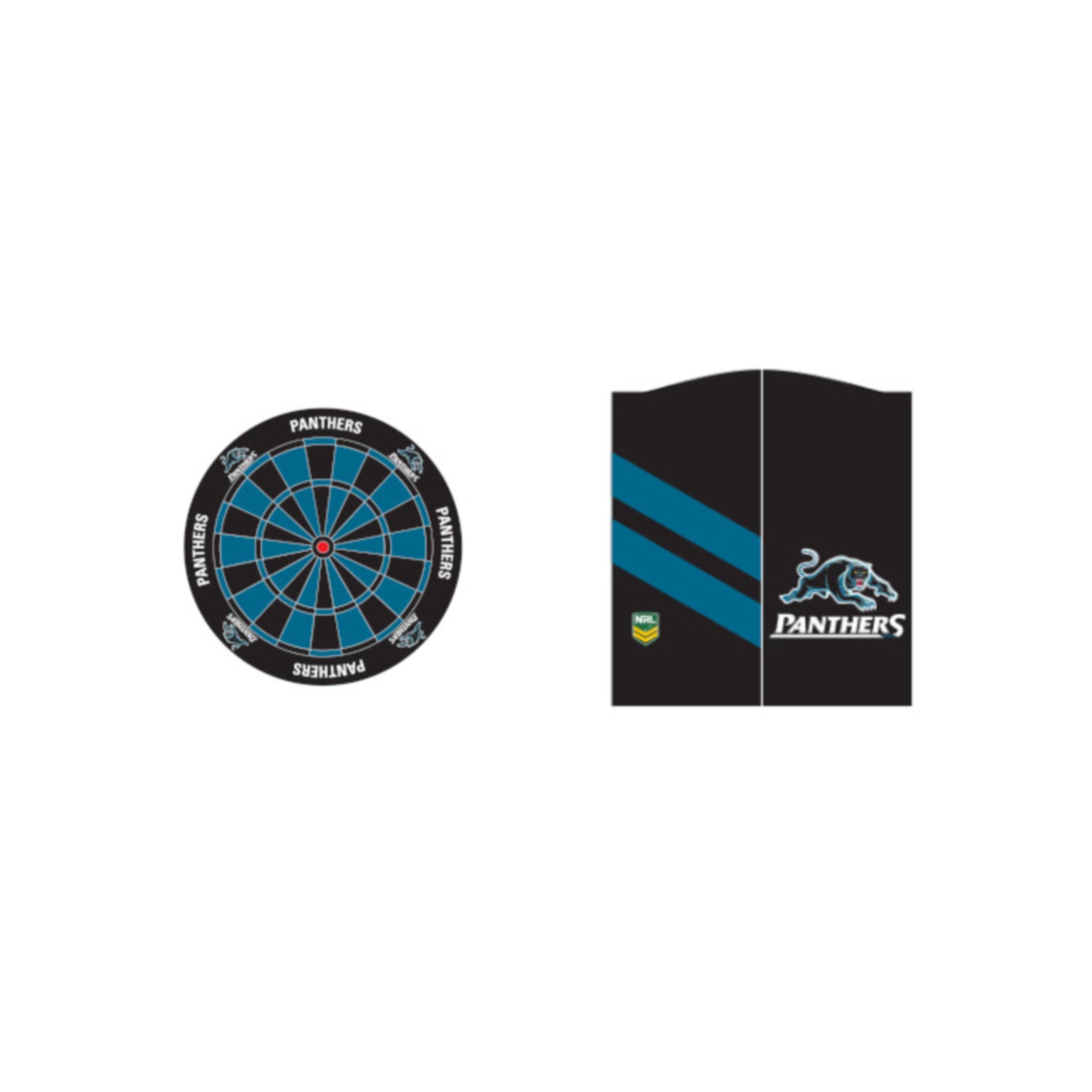 NRL Dartboard and Cabinet Set - Penrith Panthers