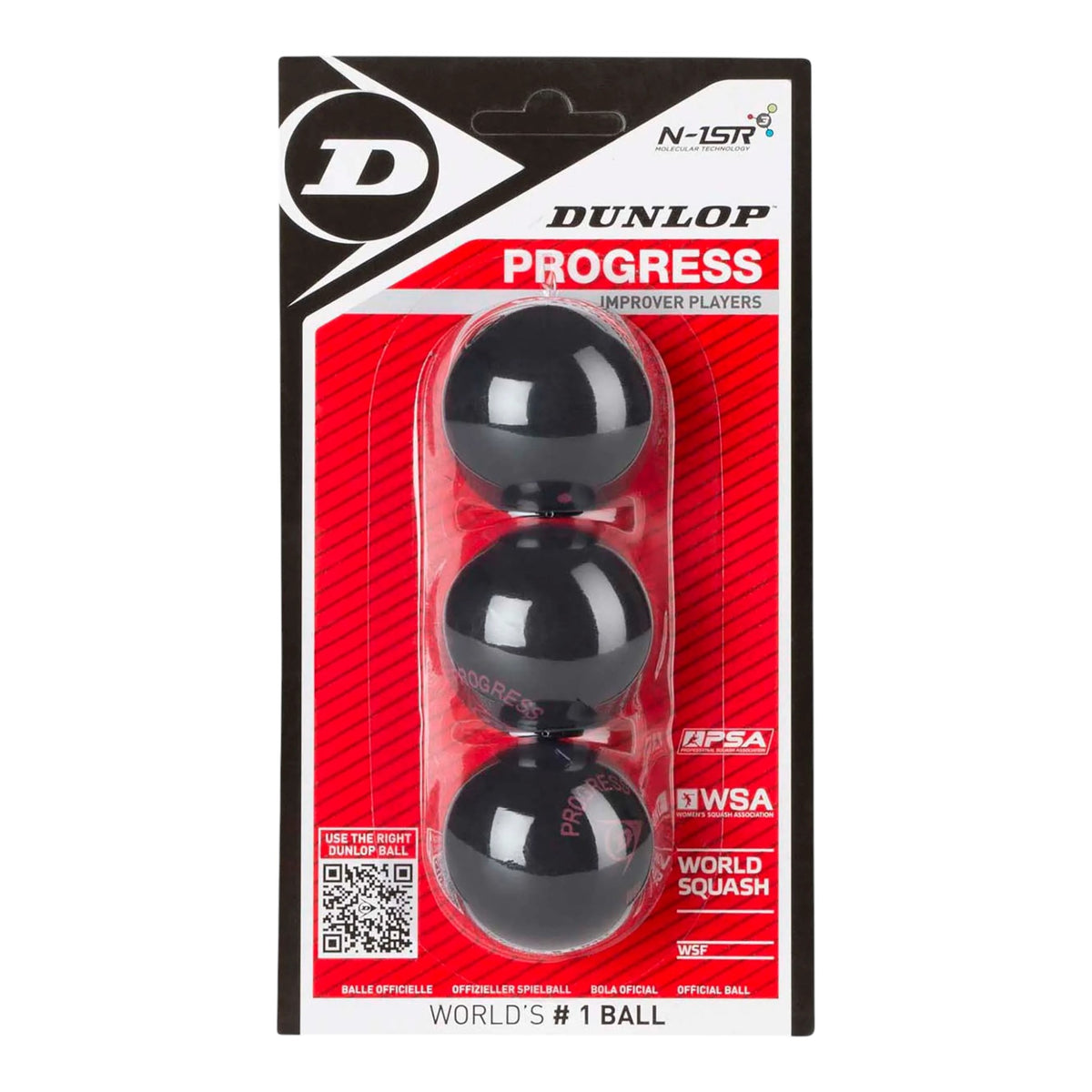 Dunlop Squash Progress Ball - 3 Pack