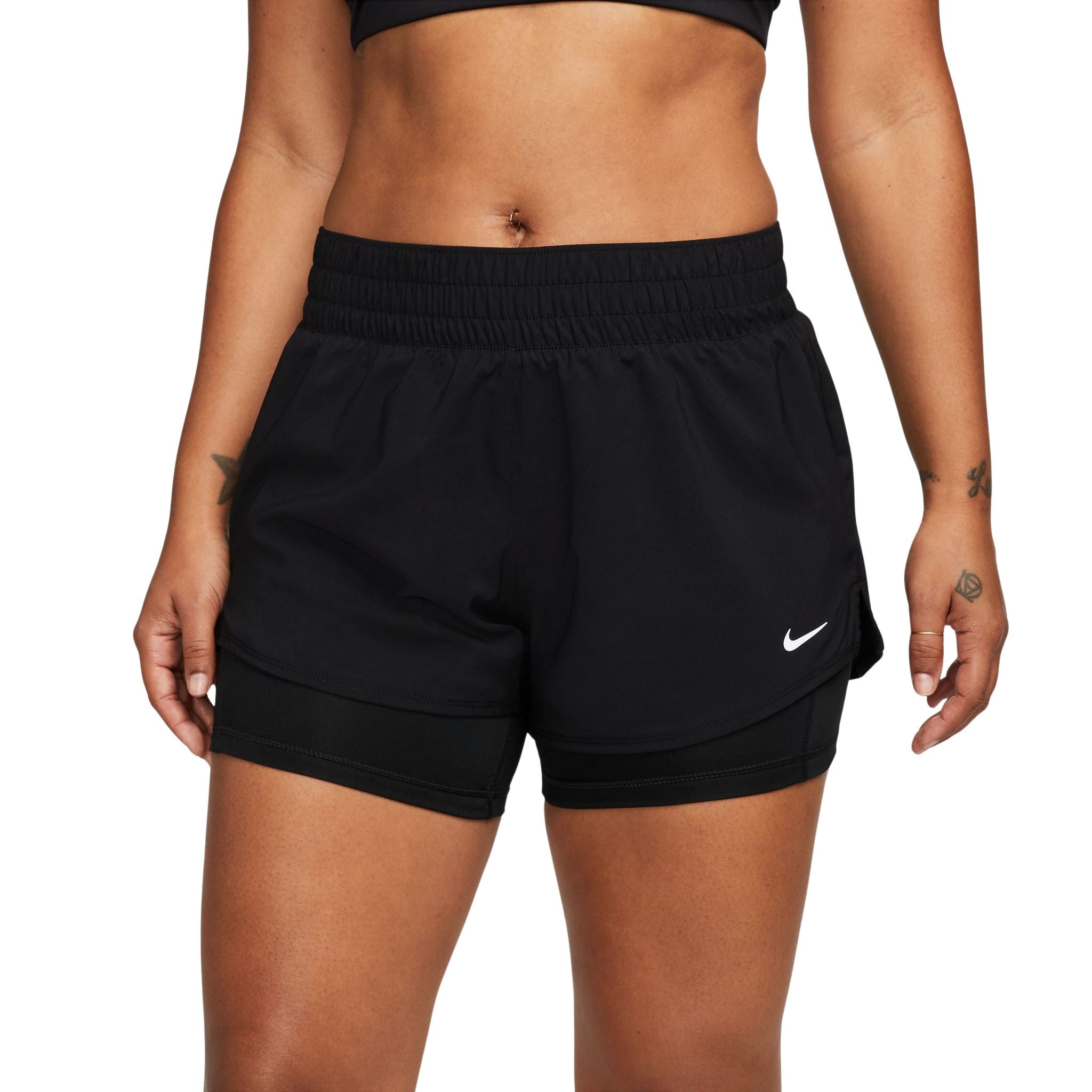 Nike One  Dri-FIT Mid-Rise 3 Inch 2-in-1 Womens Shorts