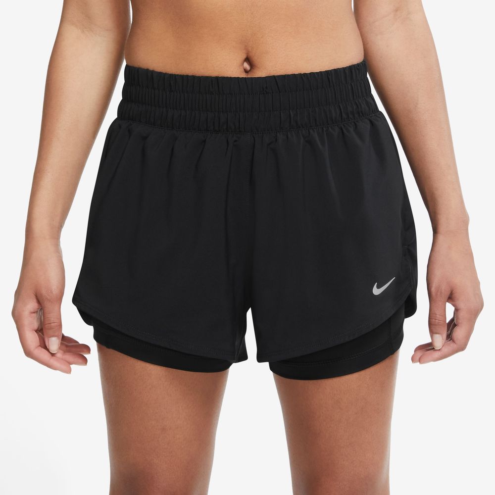 Nike One Dri Fit Mid Rise 3 inch 2 in 1 Womens Shorts