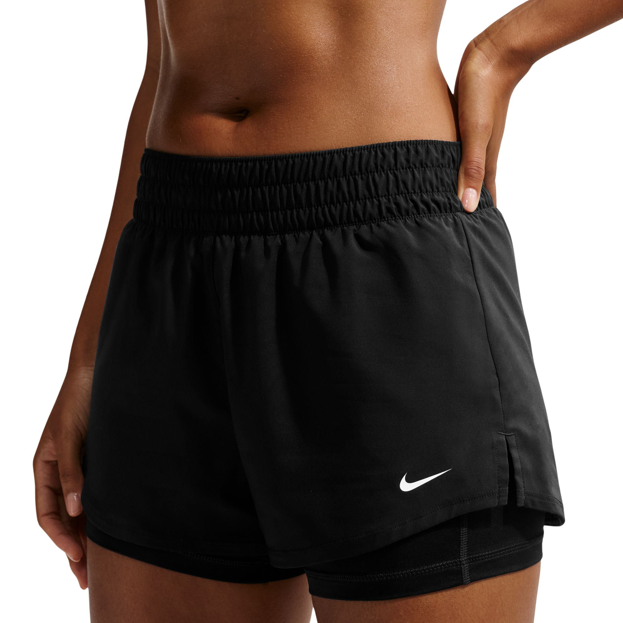 Nike One Dri-FIT Mid-Rise 3-Inch Womens 2-in-1 Shorts