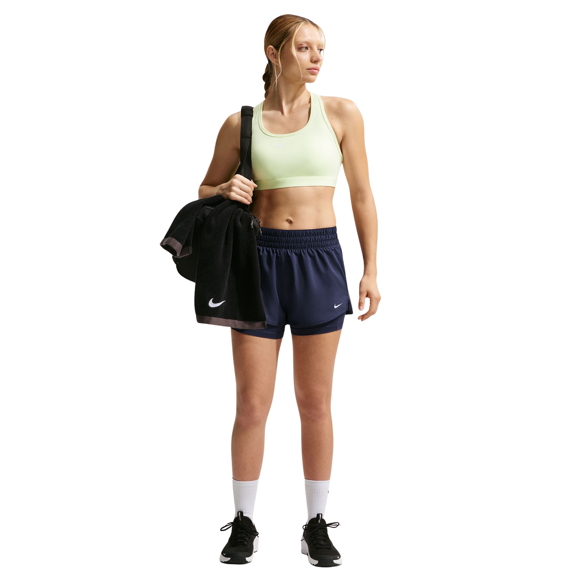 Nike One Dri-FIT Mid-Rise 3-Inch Womens 2-in-1 Shorts