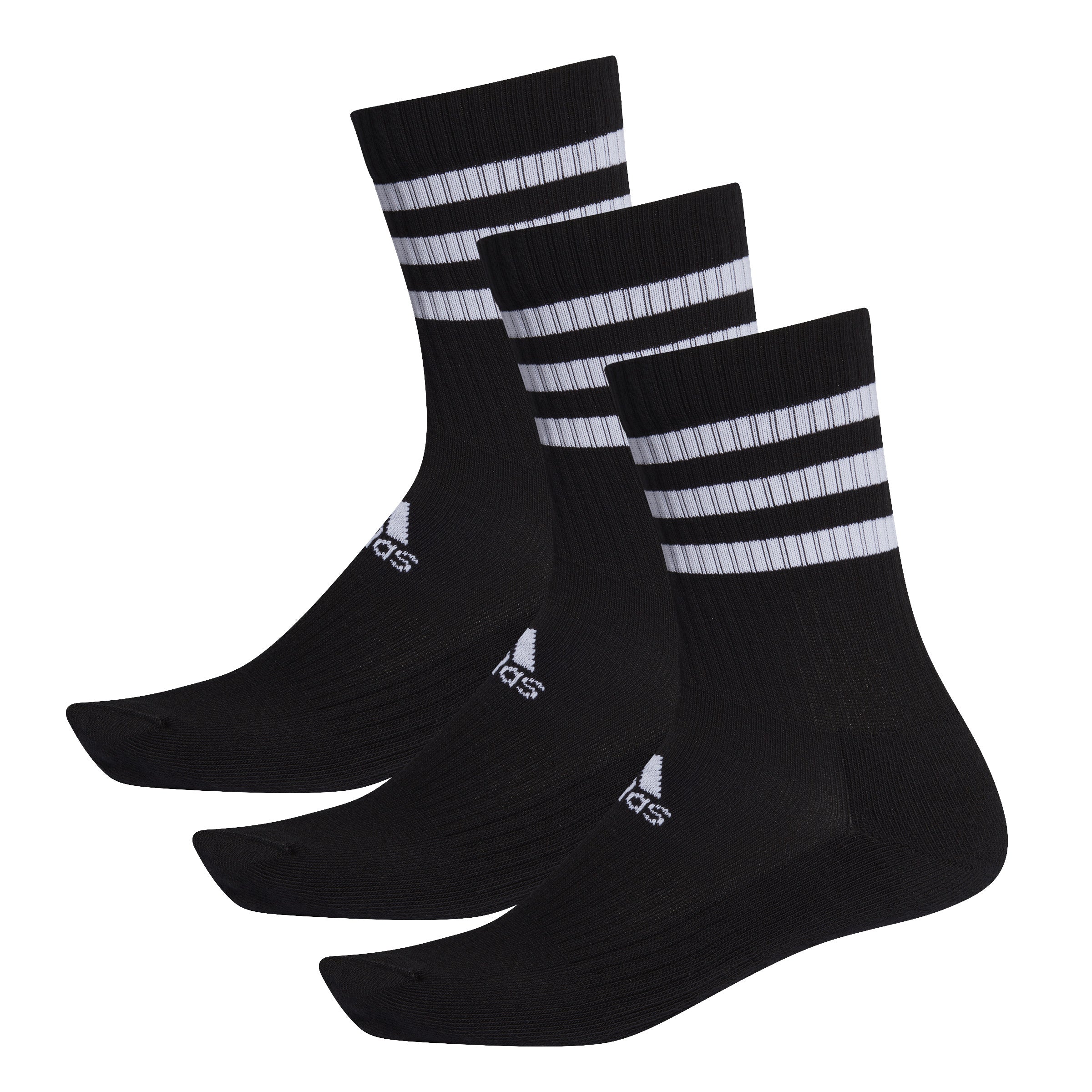 adidas 3 Stripe Cushioned Crew Socks 3 Pack