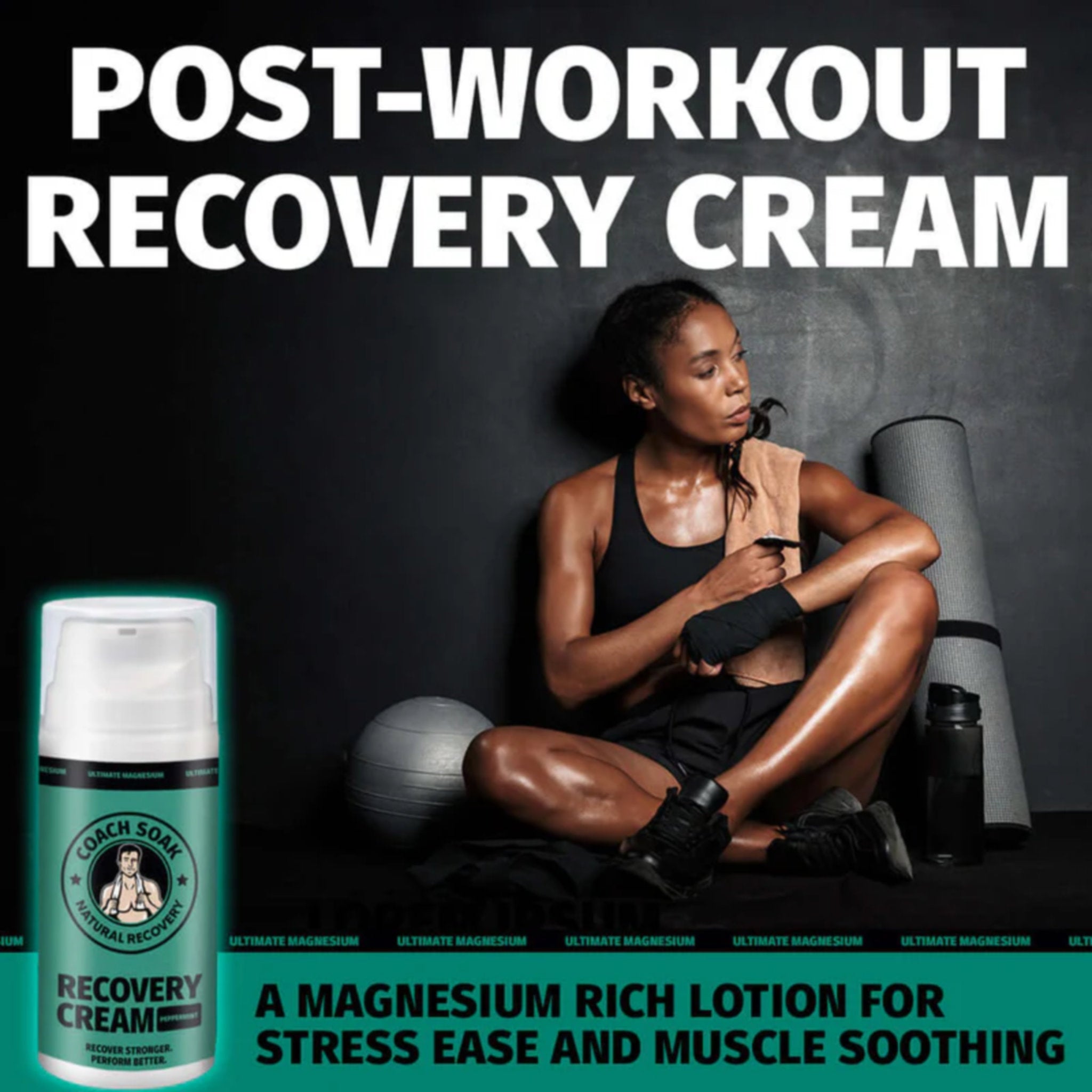 Coach Soak Magnesium Recovery Cream 100ml - Peppermint