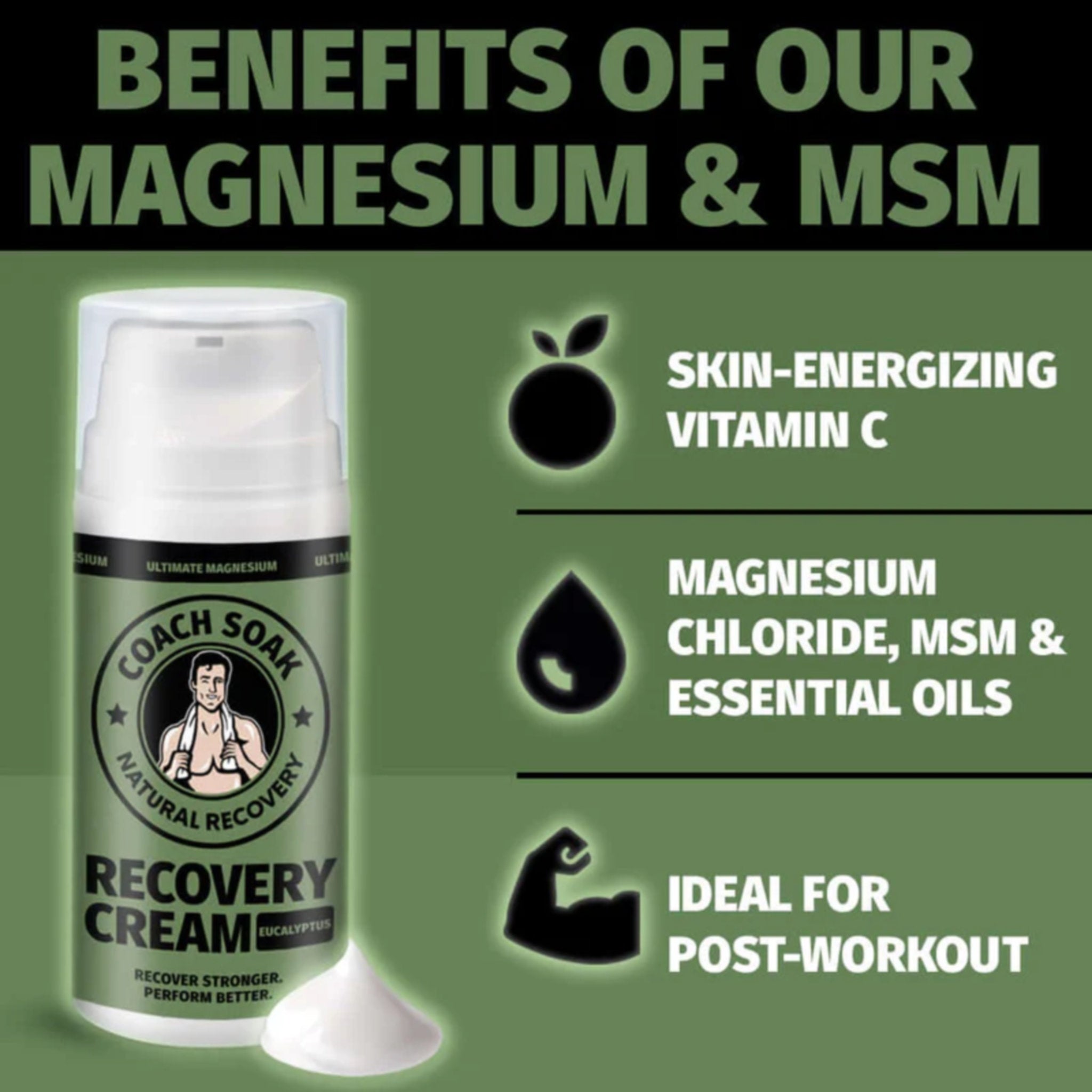 Coach Soak Magnesium Recovery Cream 100ml - Eucalyptus