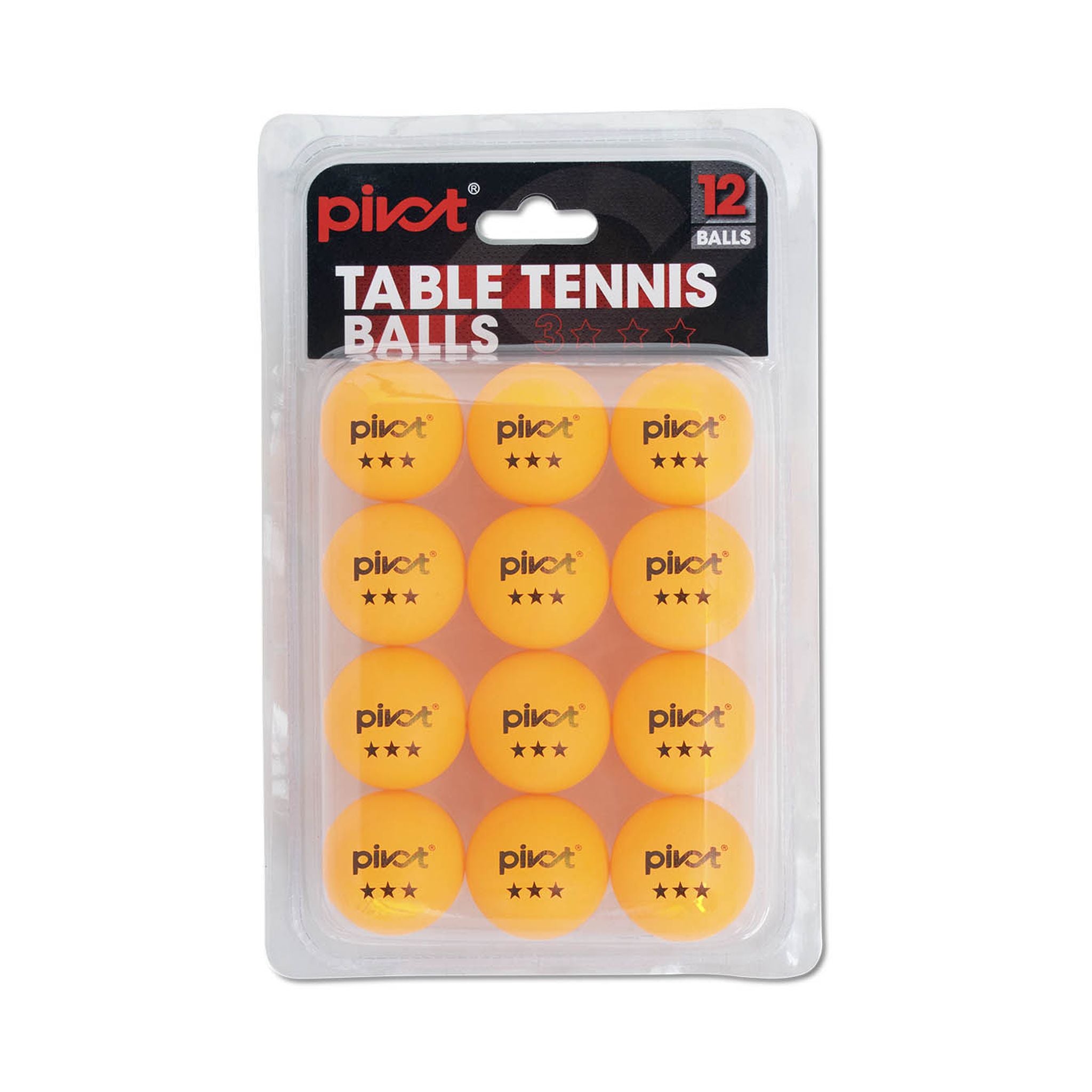 Pivot 12 x Three Star Table Tennis Balls